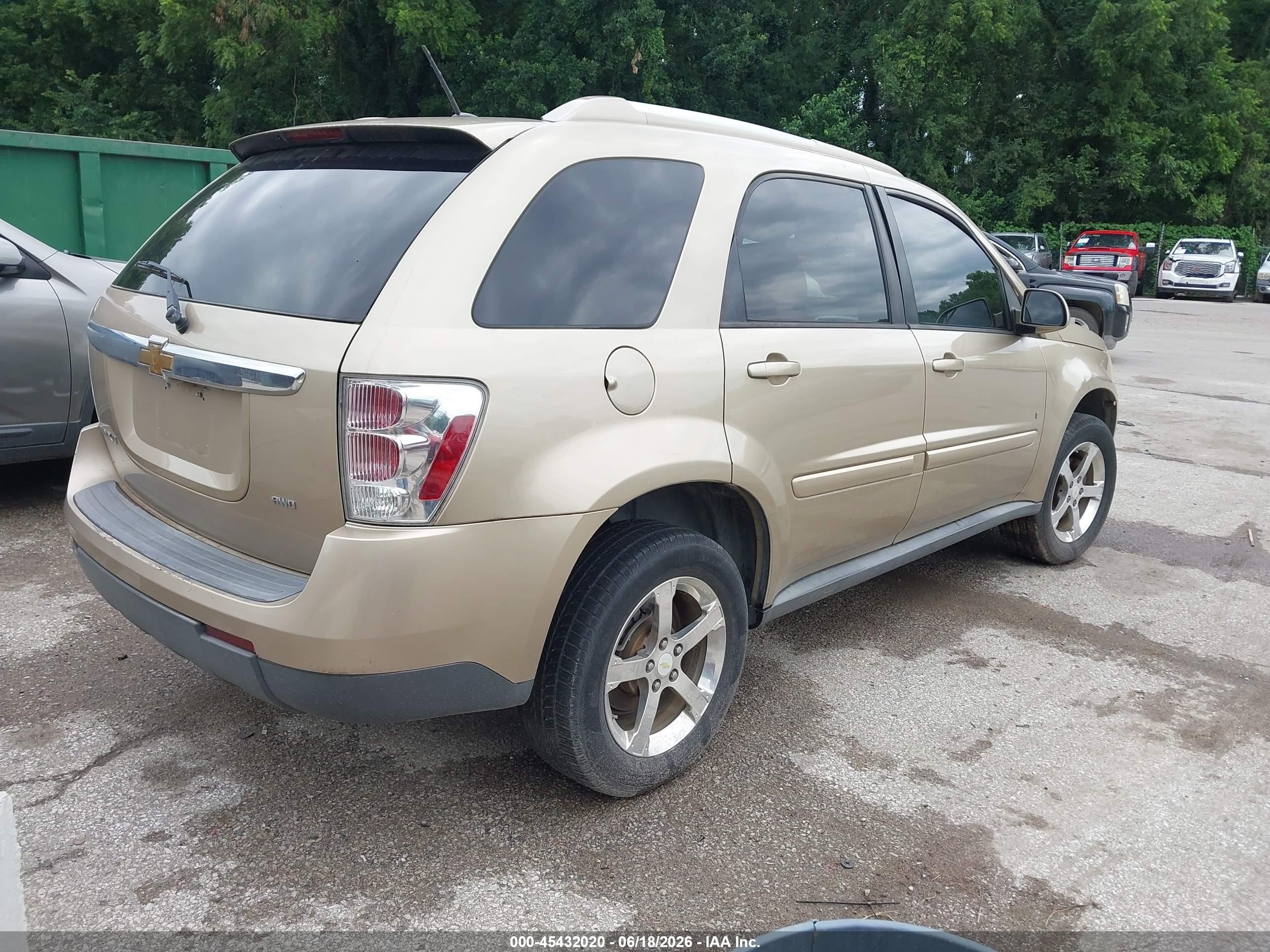 2007 Chevrolet Equinox Lt Beige vin: 2CNDL73F676021854