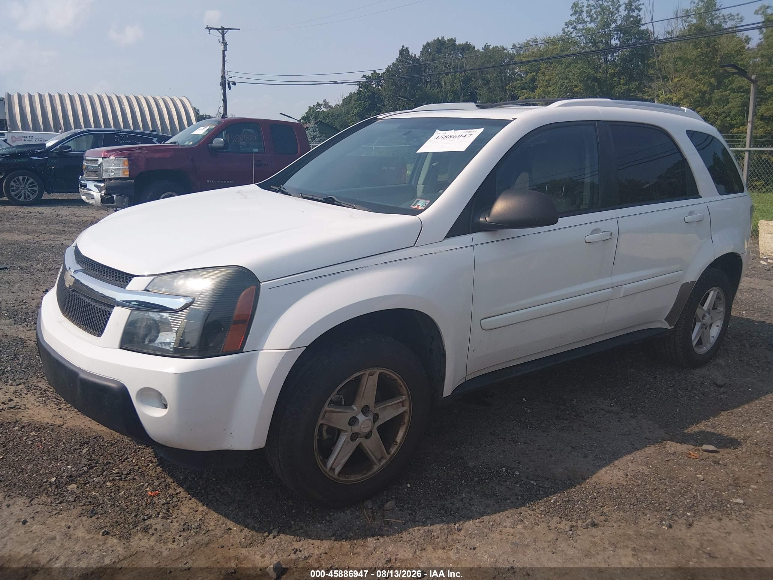 2005 Chevrolet Equinox Lt White vin: 2CNDL73F756055198