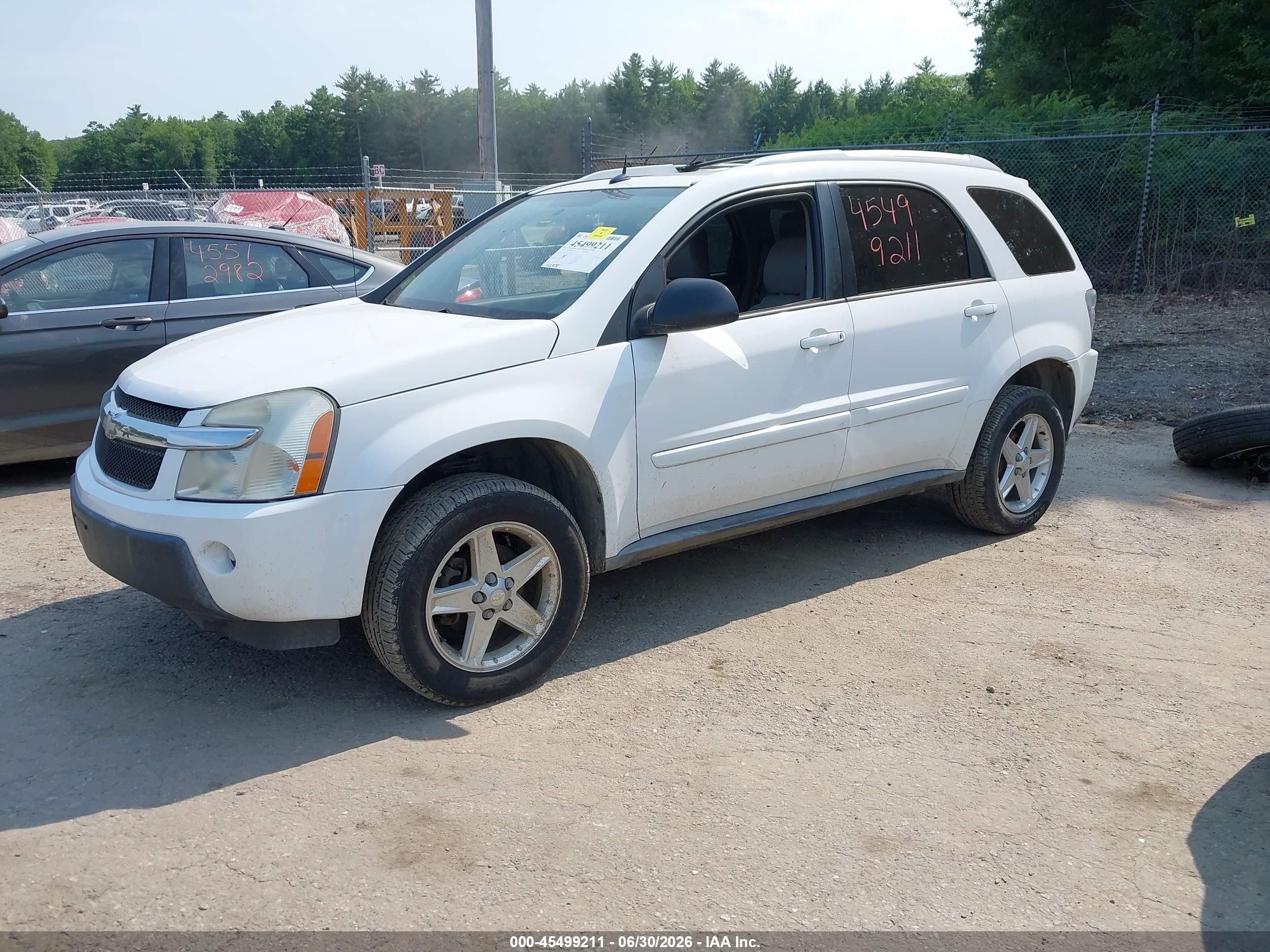 2005 Chevrolet Equinox Lt White vin: 2CNDL73F956141841