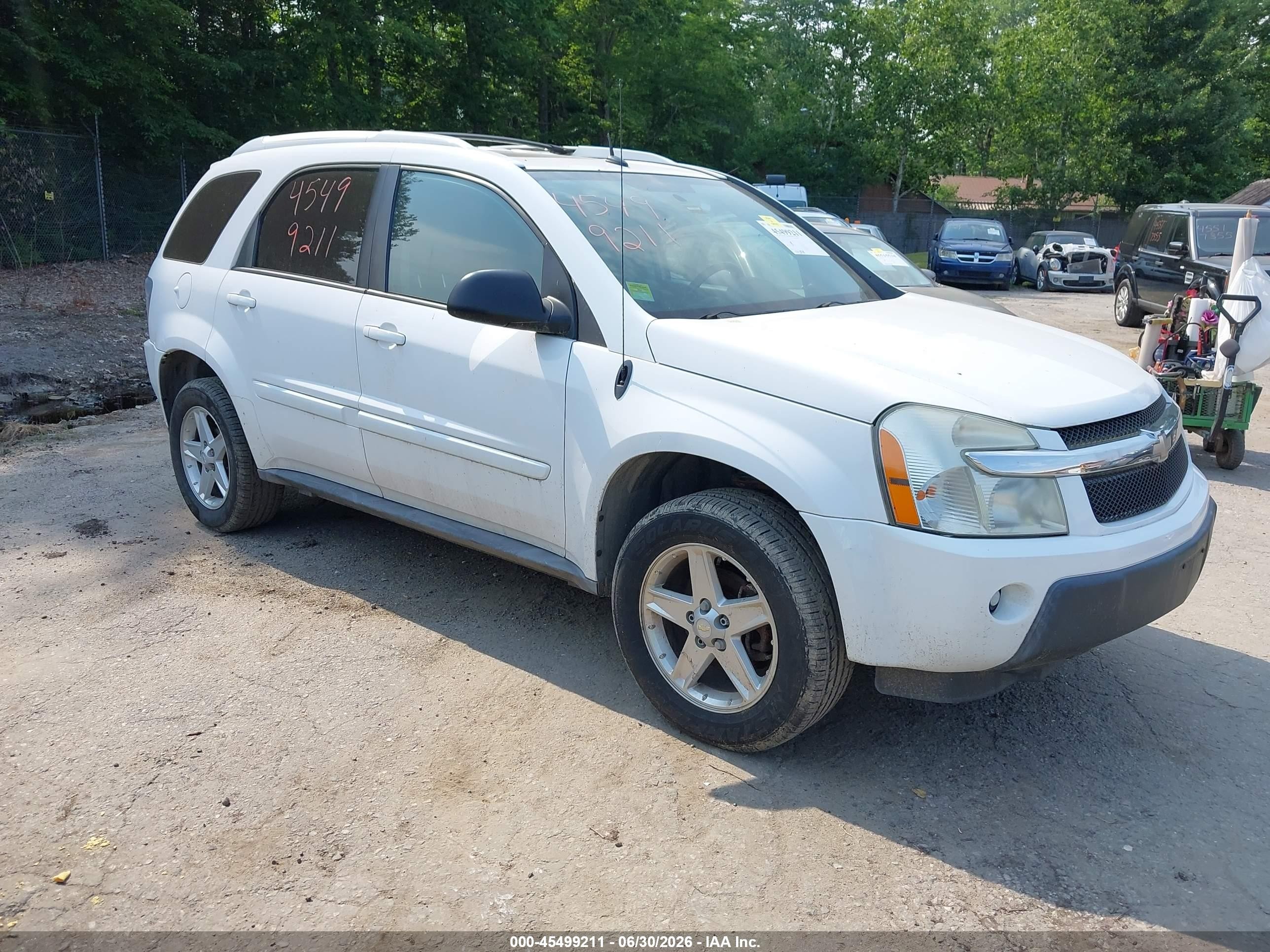 2005 Chevrolet Equinox Lt White vin: 2CNDL73F956141841