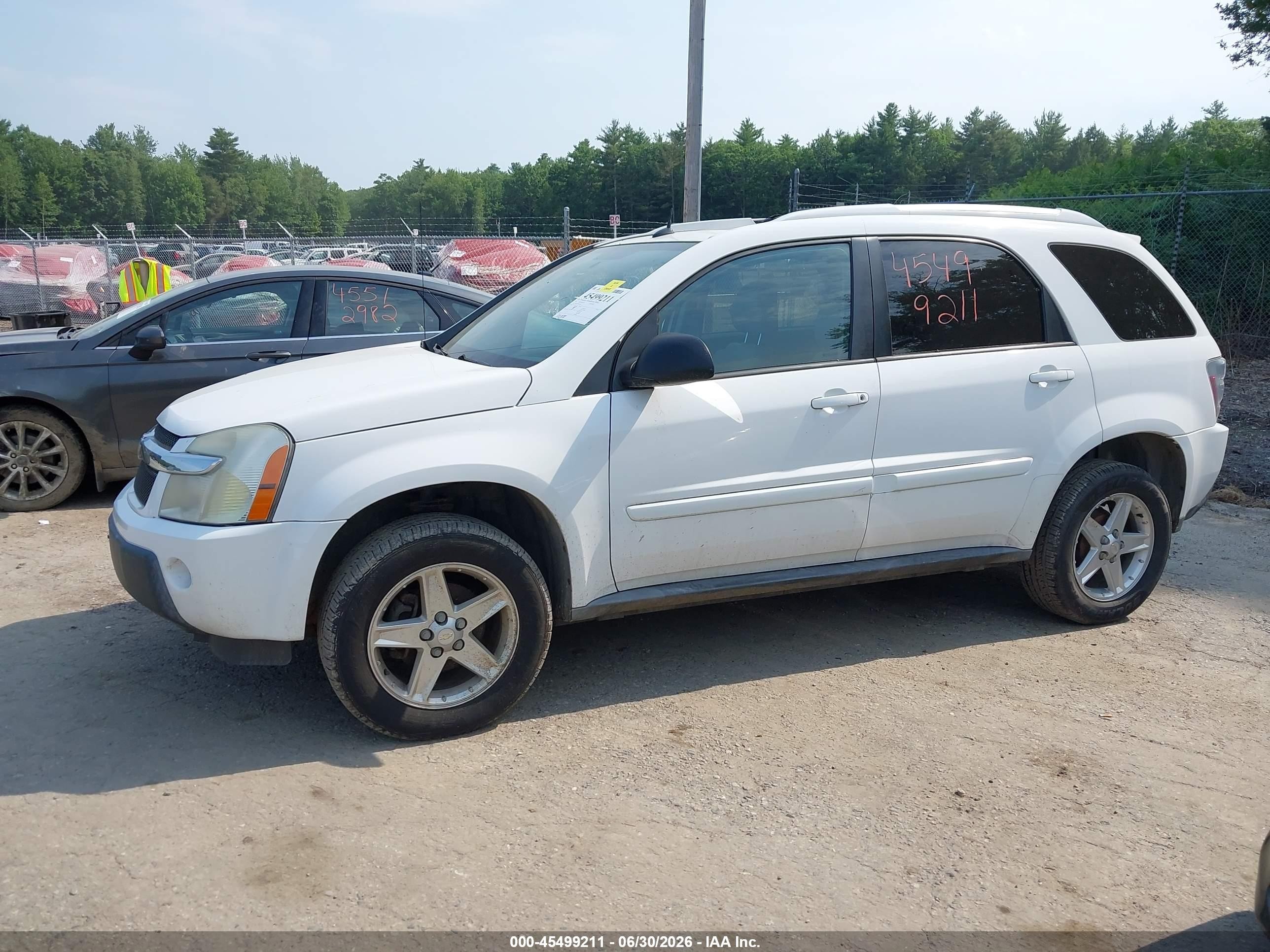 2005 Chevrolet Equinox Lt White vin: 2CNDL73F956141841