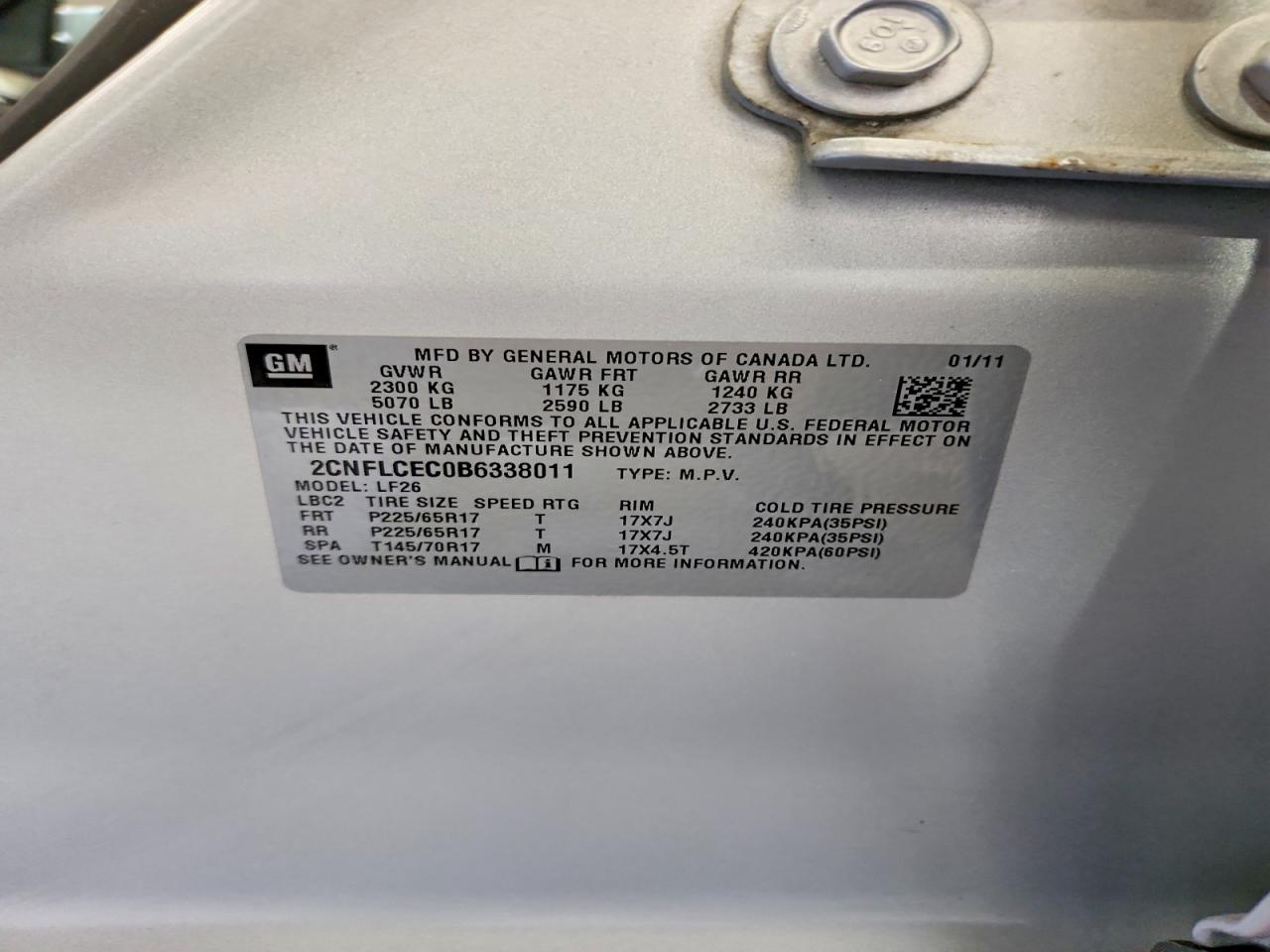 2011 Chevrolet Equinox Ls Silver vin: 2CNFLCEC0B6338011