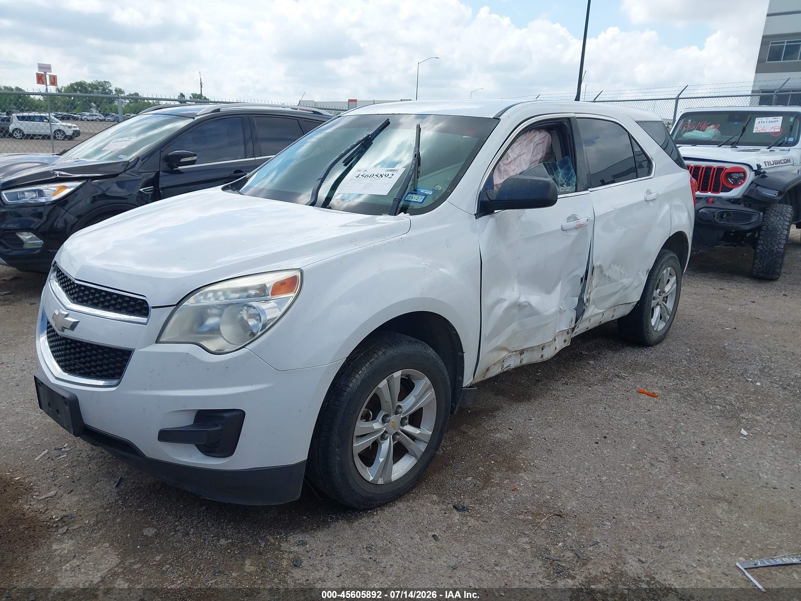 2011 Chevrolet Equinox Ls White vin: 2CNFLCEC1B6460926