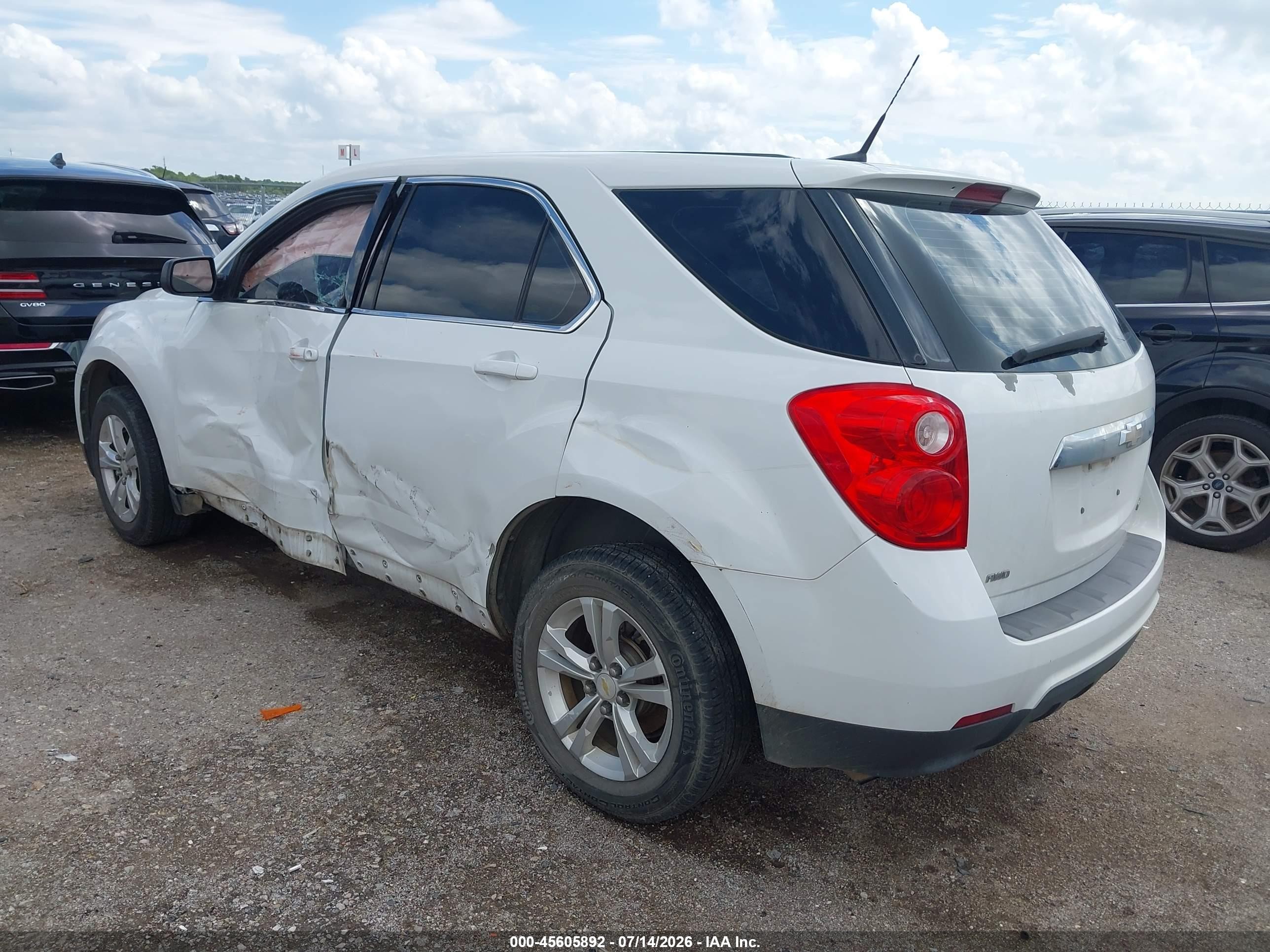 2011 Chevrolet Equinox Ls White vin: 2CNFLCEC1B6460926