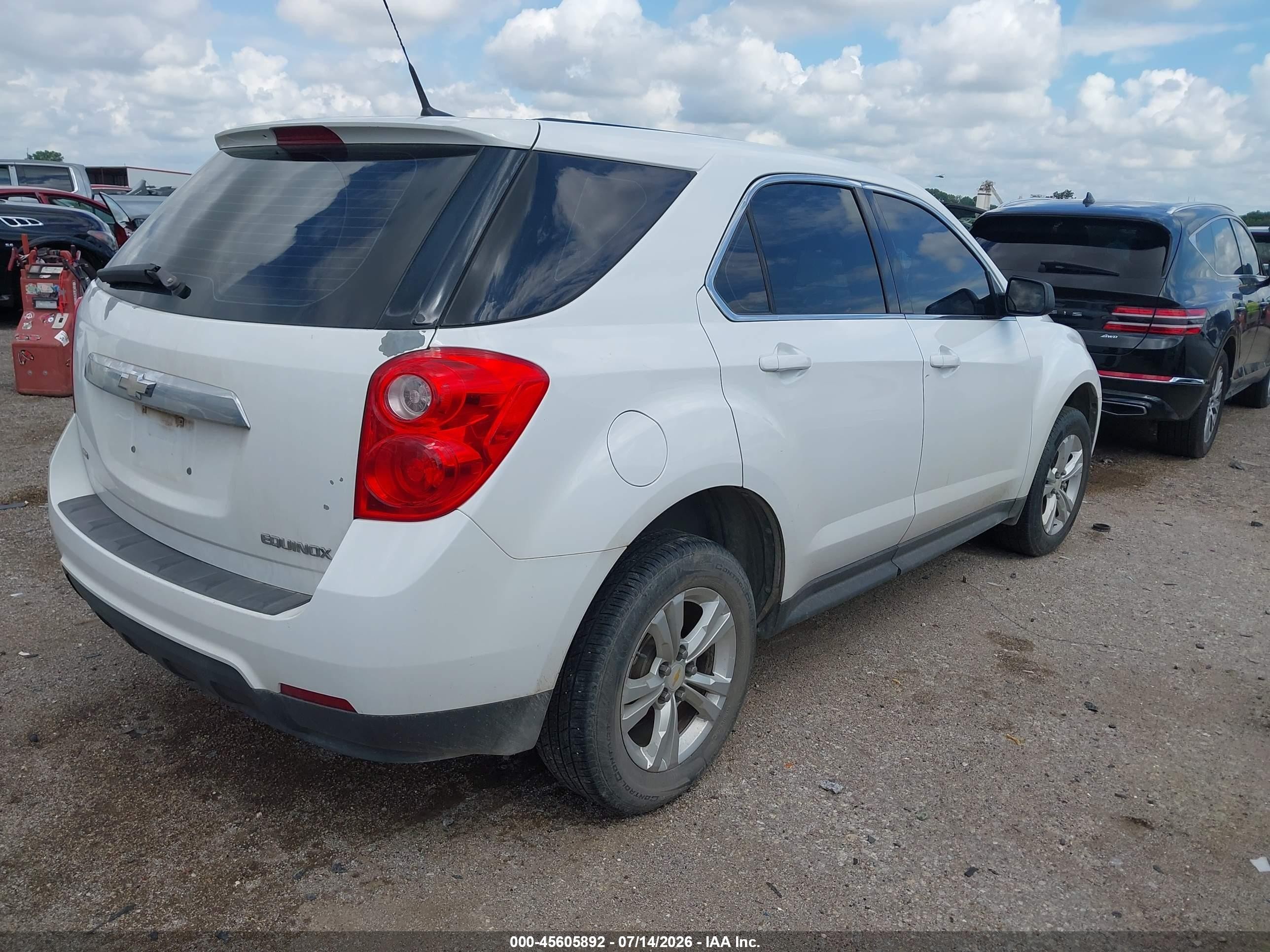 2011 Chevrolet Equinox Ls White vin: 2CNFLCEC1B6460926