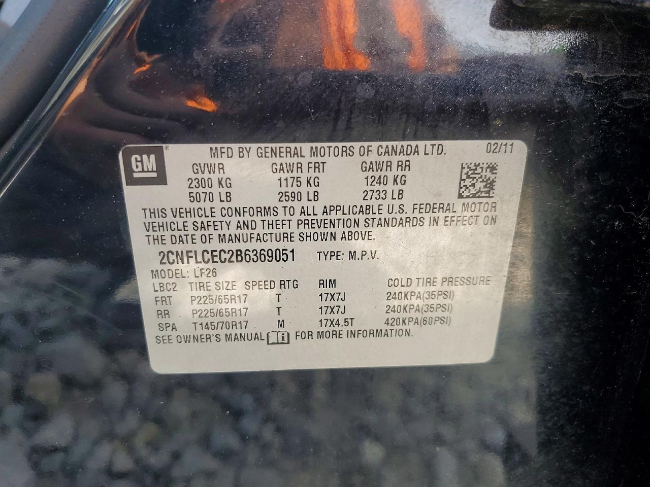 2011 Chevrolet Equinox Ls Black vin: 2CNFLCEC2B6369051