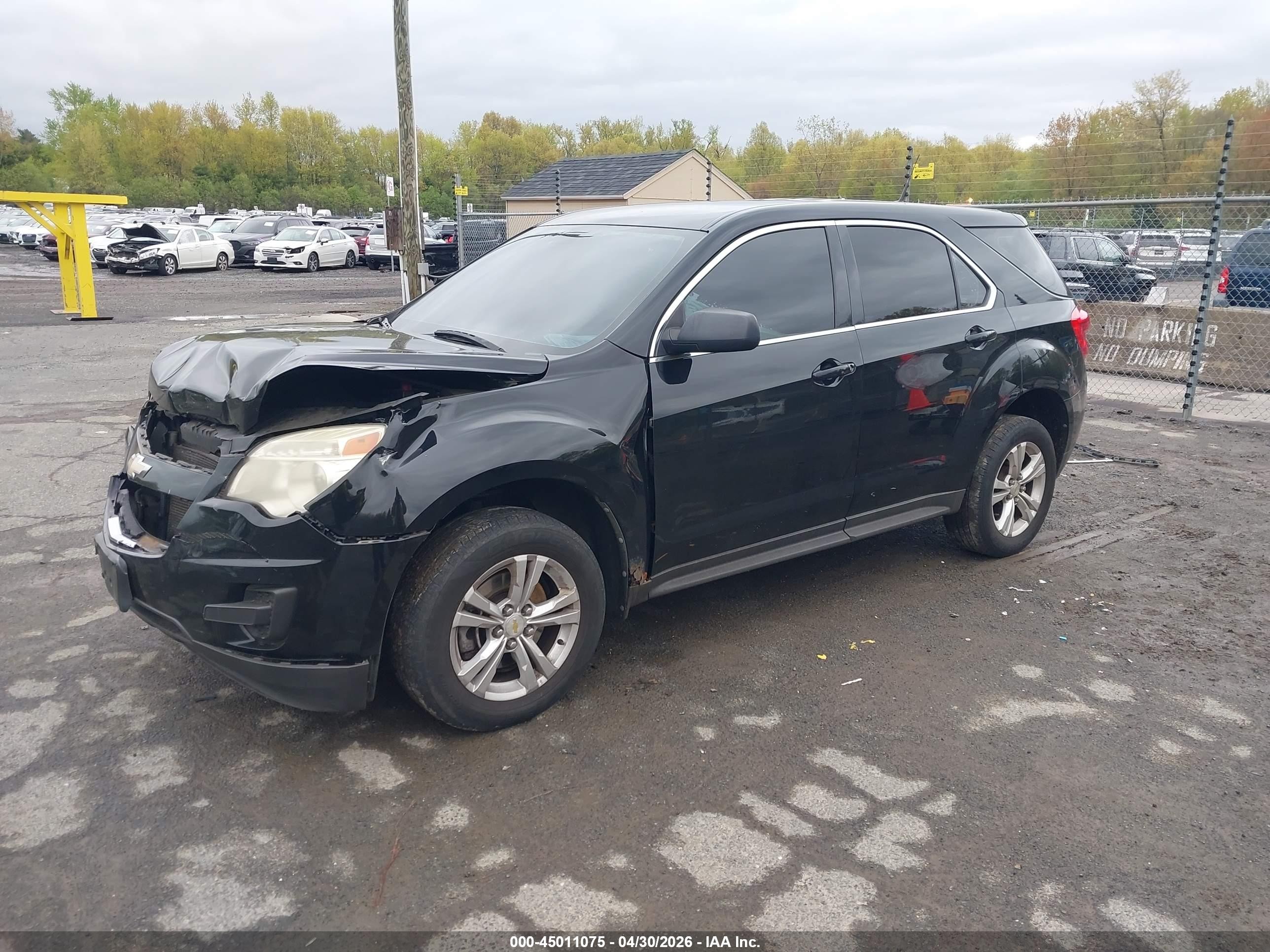 2011 Chevrolet Equinox Ls Black vin: 2CNFLCEC2B6423478