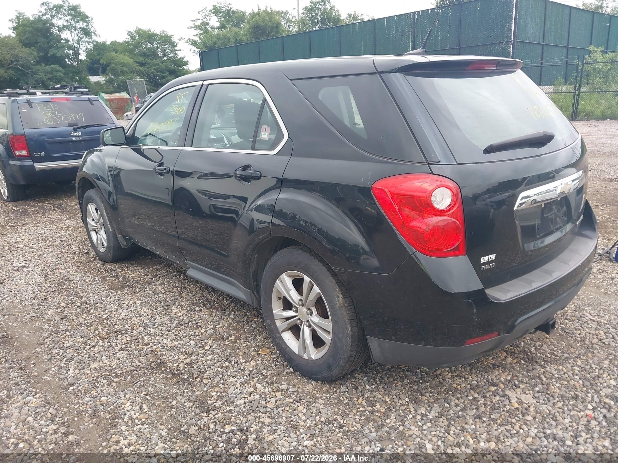 2011 Chevrolet Equinox Ls Черный vin: 2CNFLCEC7B6332271