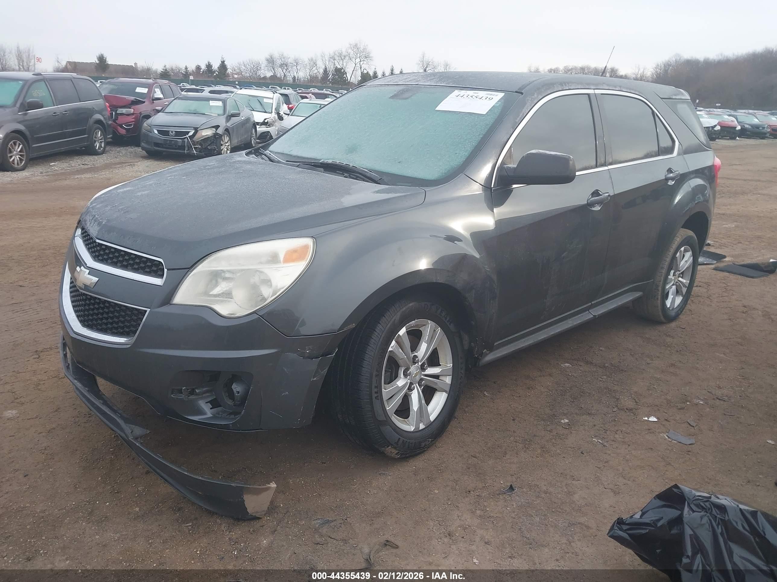 2011 Chevrolet Equinox Ls Gray vin: 2CNFLCEC8B6397887