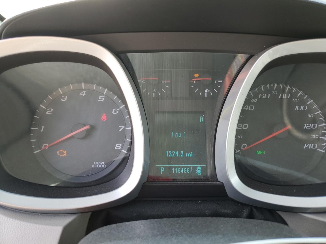 2011 Chevrolet Equinox Ls Black vin: 2CNFLCEC9B6480812 Damage: Warning Light - Engine, On, Unacceptable