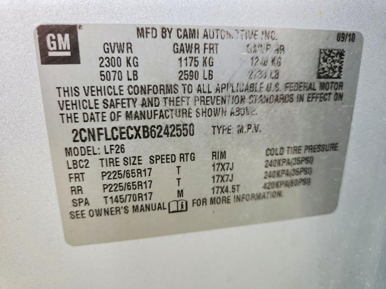 2011 Chevrolet Equinox Ls Серебряный vin: 2CNFLCECXB6242550