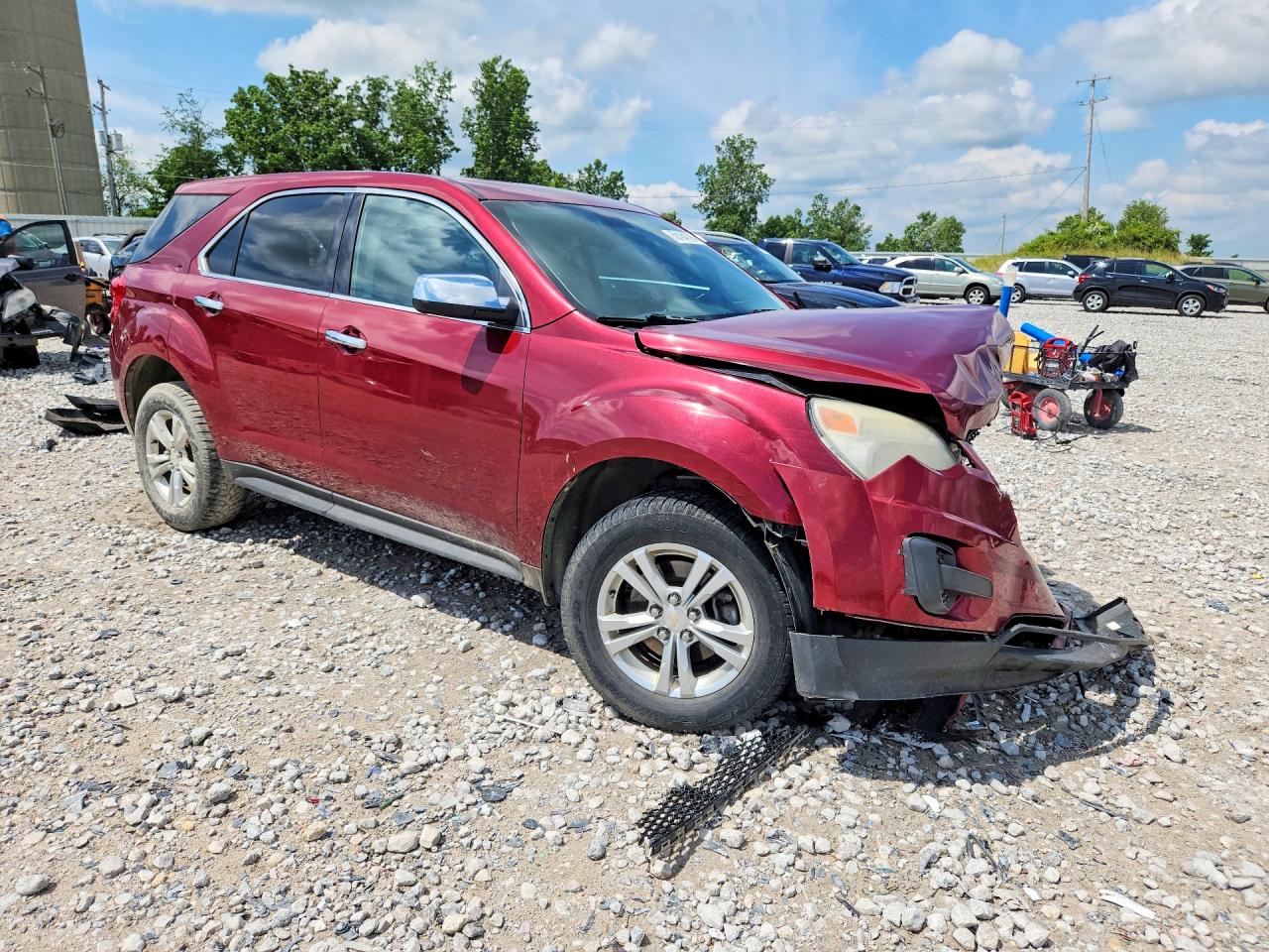 2010 Chevrolet Equinox Ls Red vin: 2CNFLCEW0A6214068