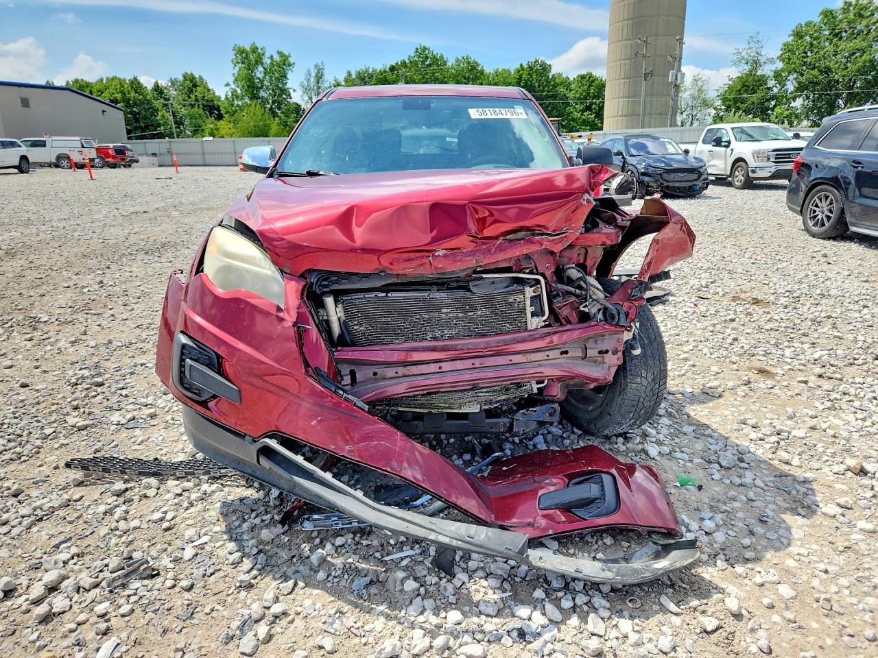 2010 Chevrolet Equinox Ls Red vin: 2CNFLCEW0A6214068