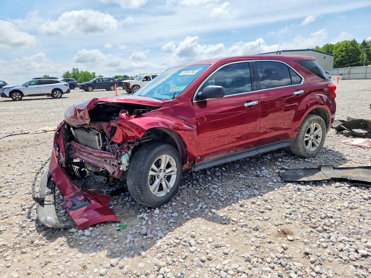 2010 Chevrolet Equinox Ls Red vin: 2CNFLCEW0A6214068