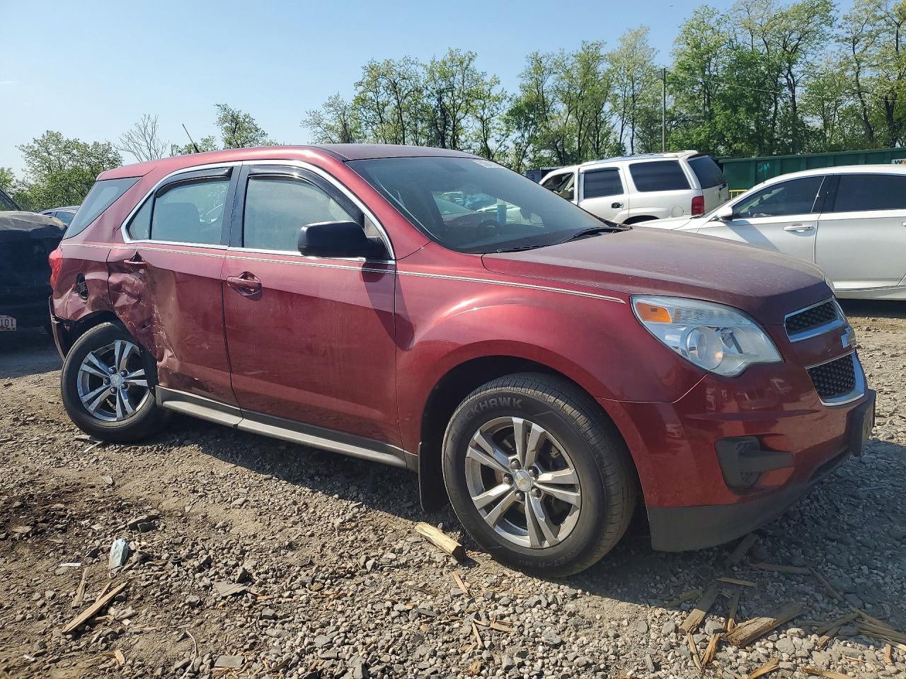 2010 Chevrolet Equinox Ls Red vin: 2CNFLCEW3A6409744