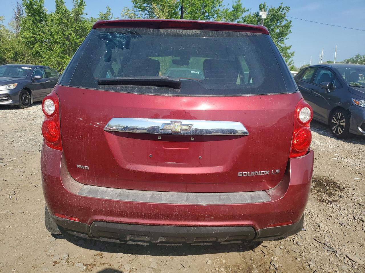 2010 Chevrolet Equinox Ls Red vin: 2CNFLCEW3A6409744