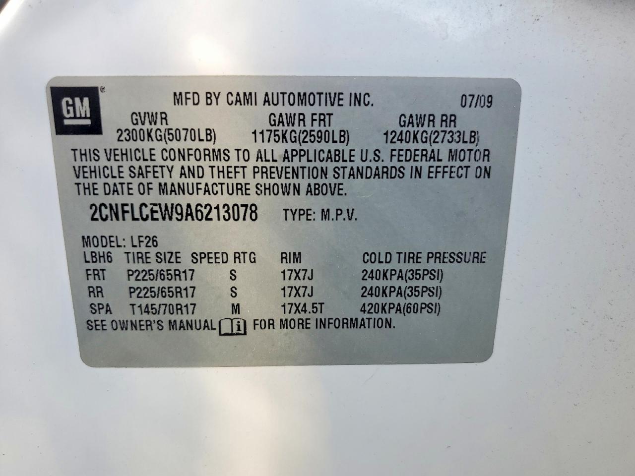 2010 Chevrolet Equinox Ls White vin: 2CNFLCEW9A6213078