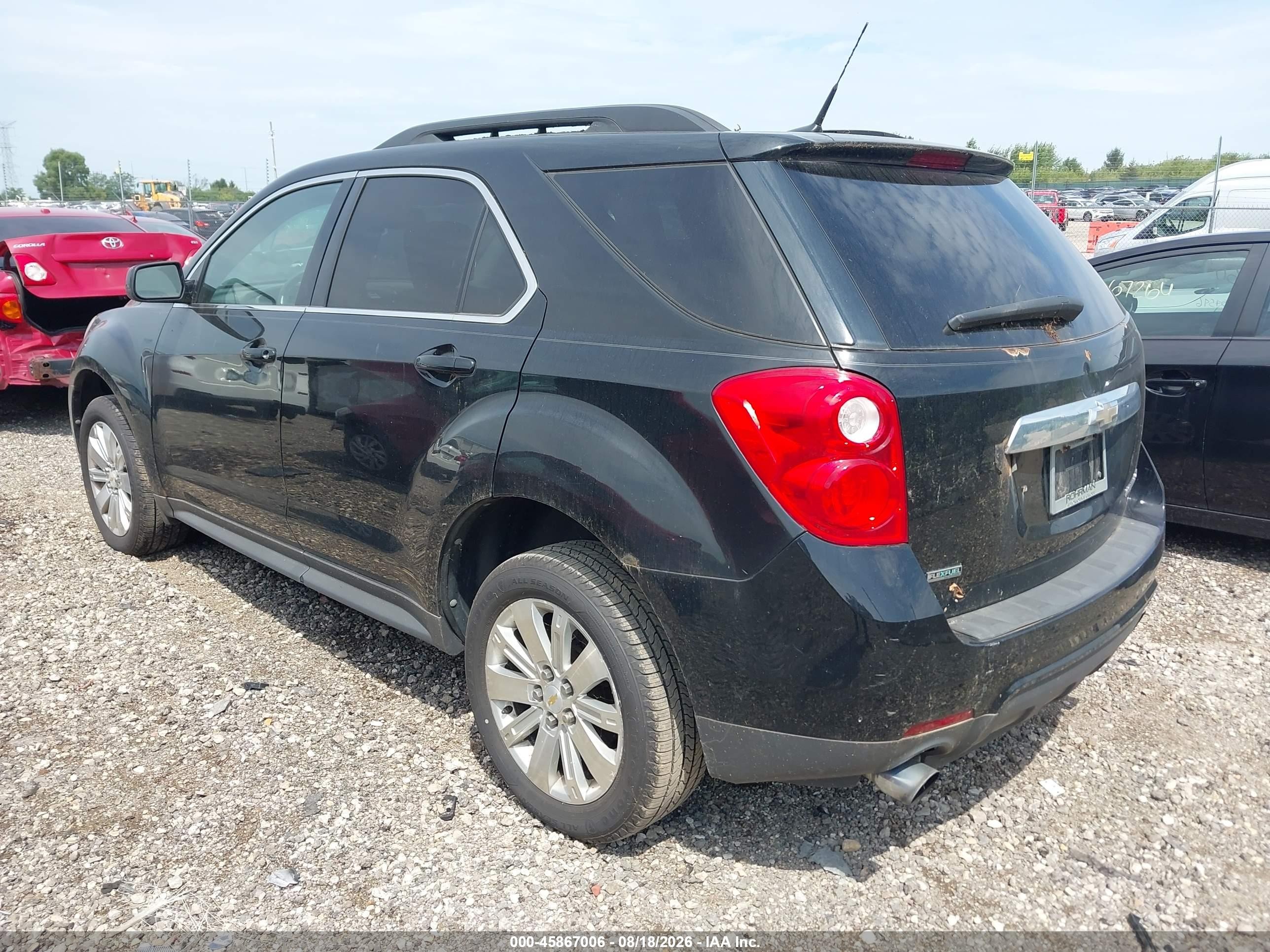 2011 Chevrolet Equinox Lt W/1lt Black vin: 2CNFLDE54B6364098