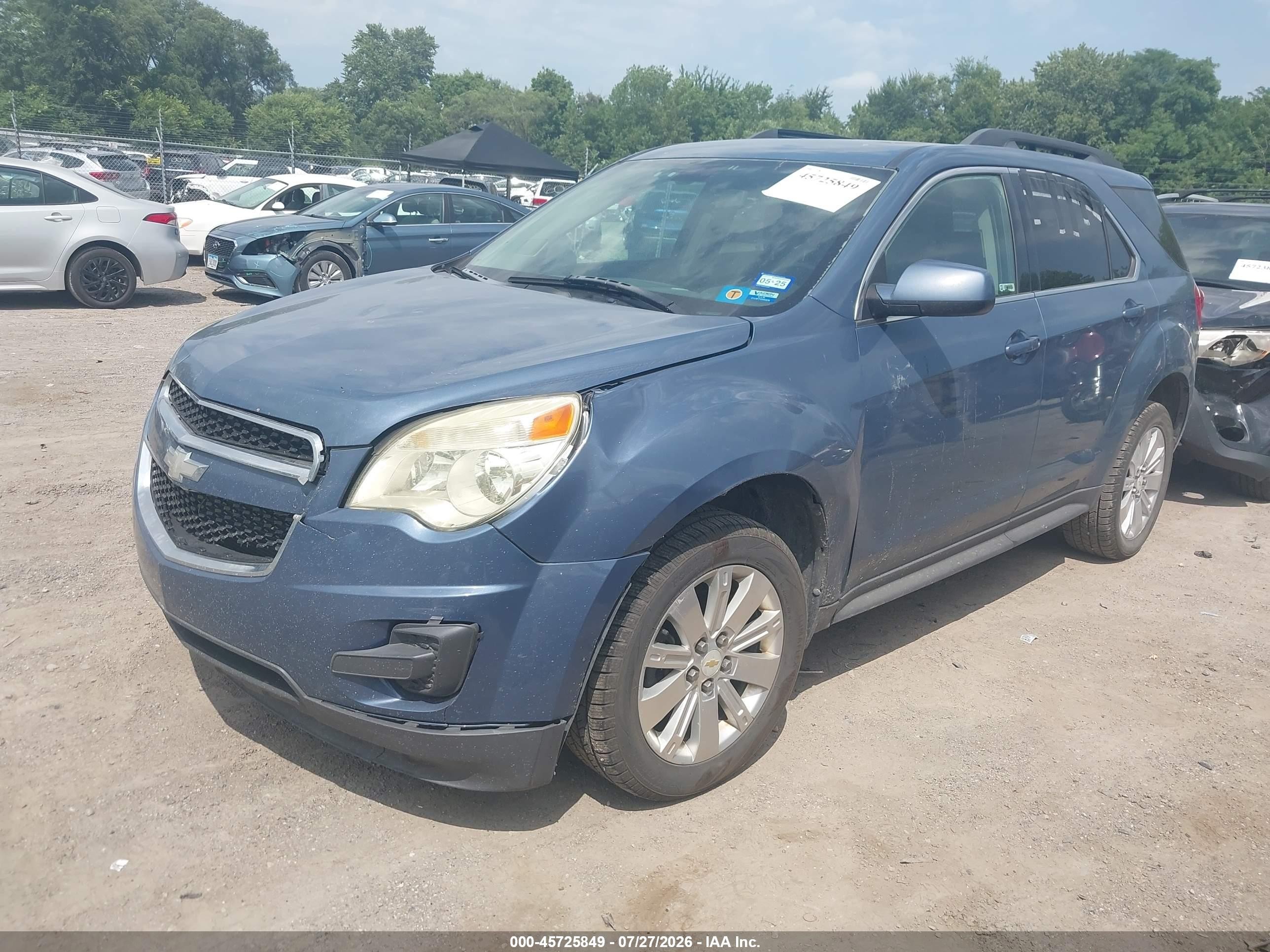 2011 Chevrolet Equinox Lt W/1lt Синий vin: 2CNFLDE5XB6222323