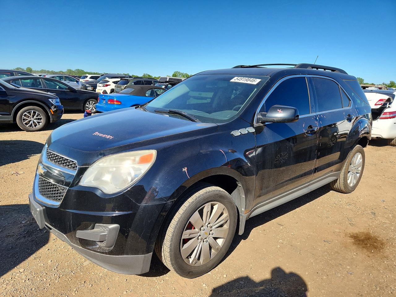 2011 Chevrolet Equinox Lt Black vin: 2CNFLEE55B6407885
