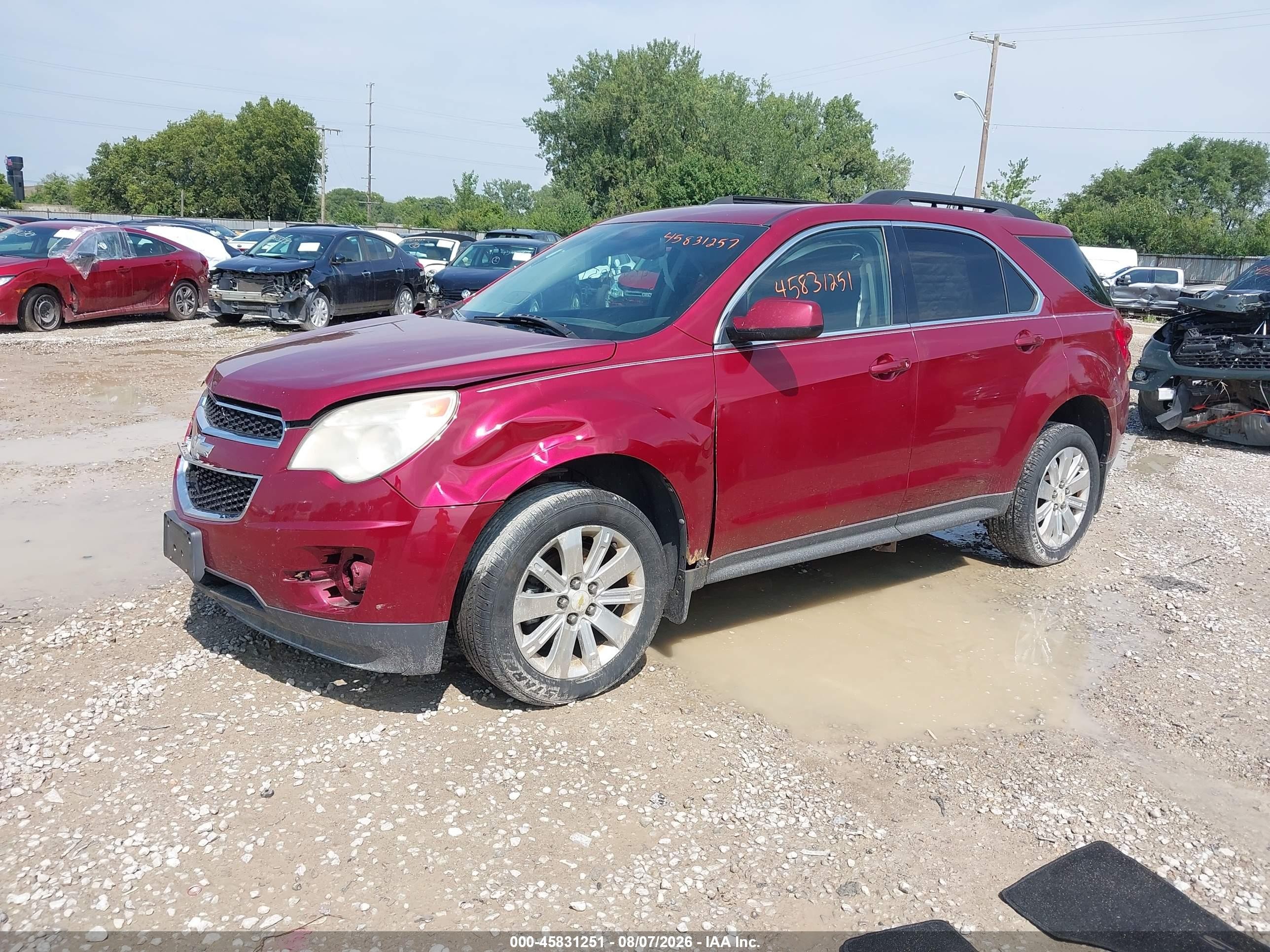 2011 Chevrolet Equinox Lt W/1lt Темно-бордовый vin: 2CNFLEE57B6401232