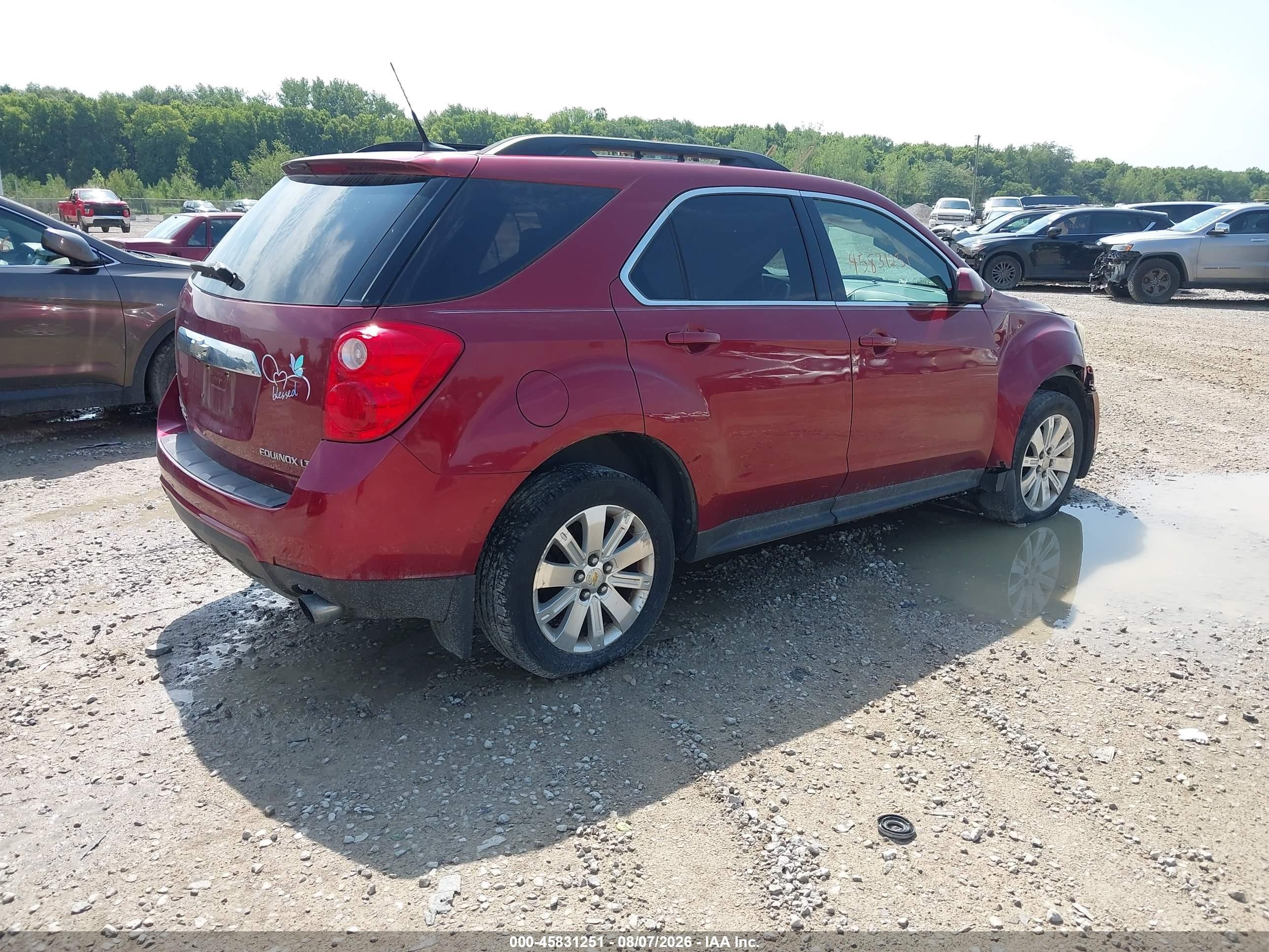 2011 Chevrolet Equinox Lt W/1lt Темно-бордовый vin: 2CNFLEE57B6401232