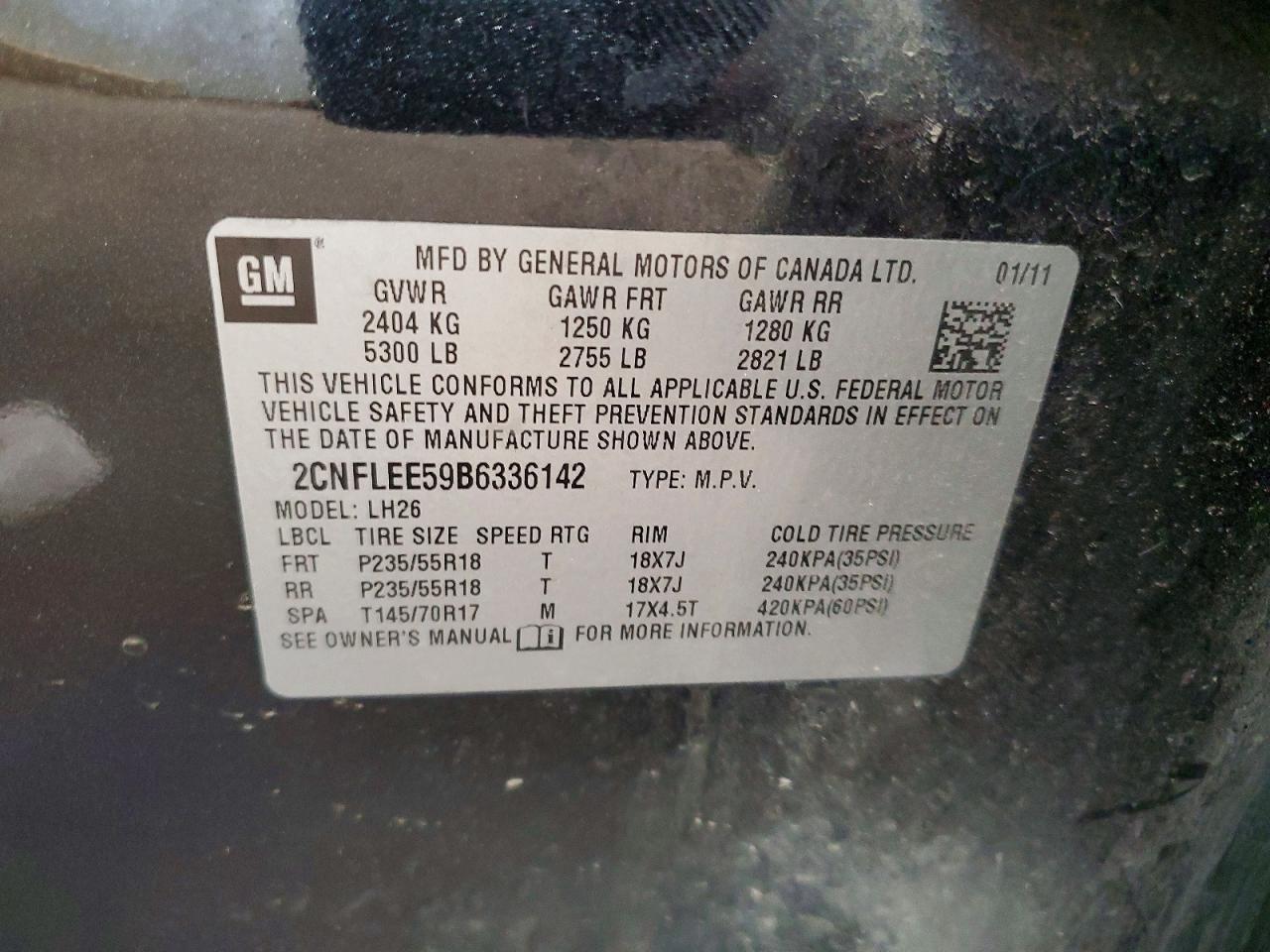 2011 Chevrolet Equinox Lt Gray vin: 2CNFLEE59B6336142