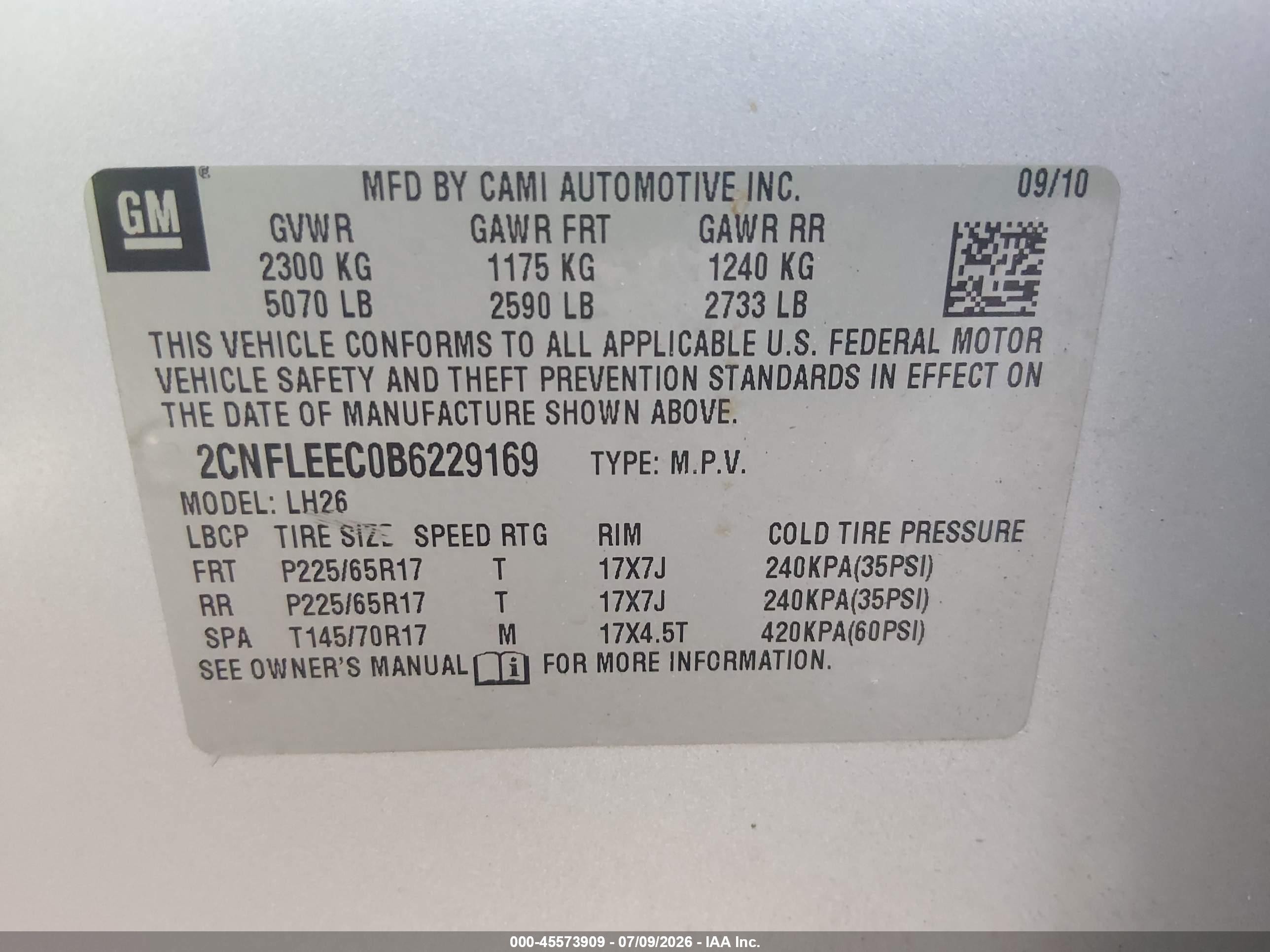 2011 Chevrolet Equinox Lt W/1lt Серебряный vin: 2CNFLEEC0B6229169
