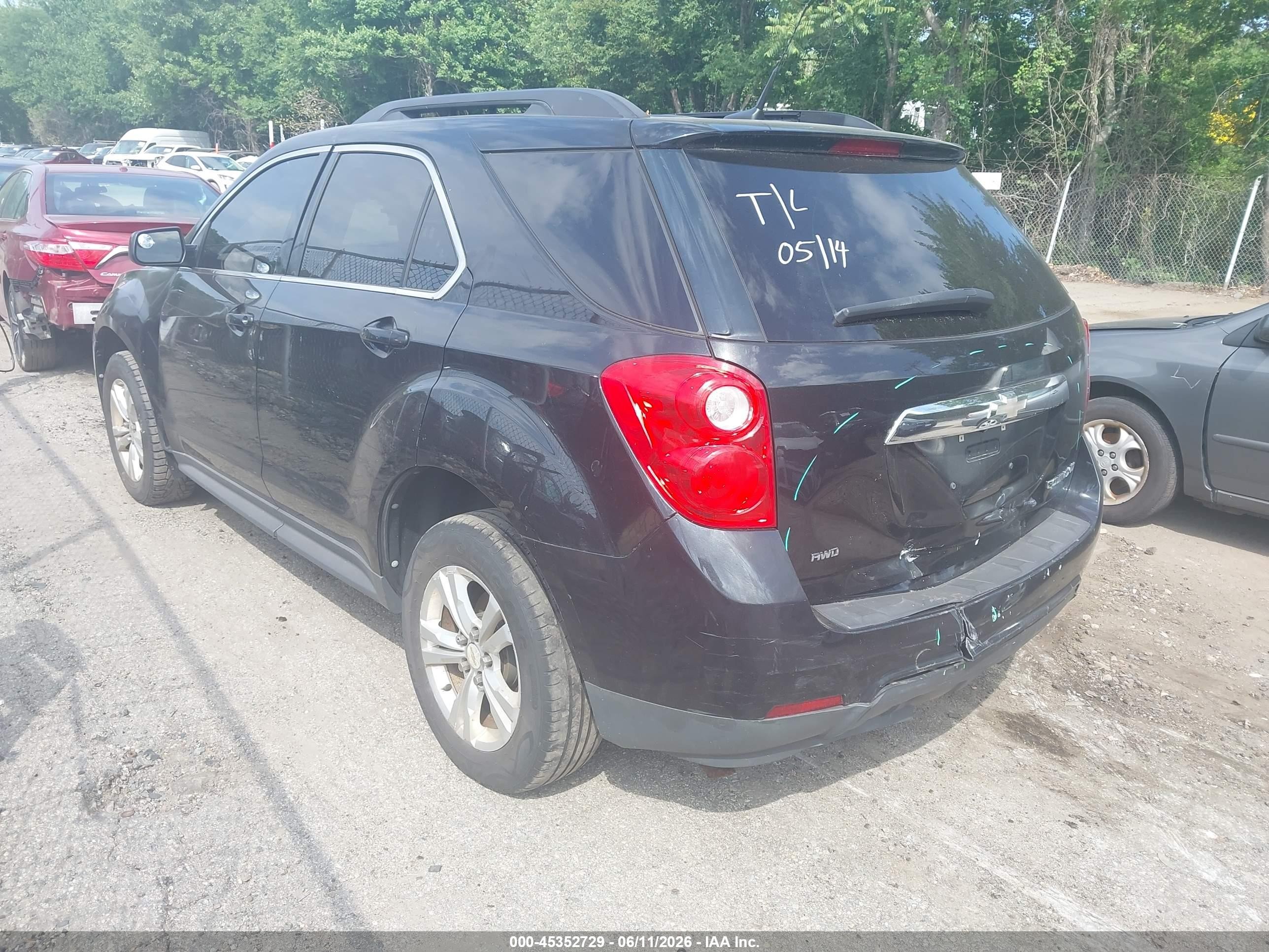 2011 Chevrolet Equinox 1lt Black vin: 2CNFLEEC6B6334458