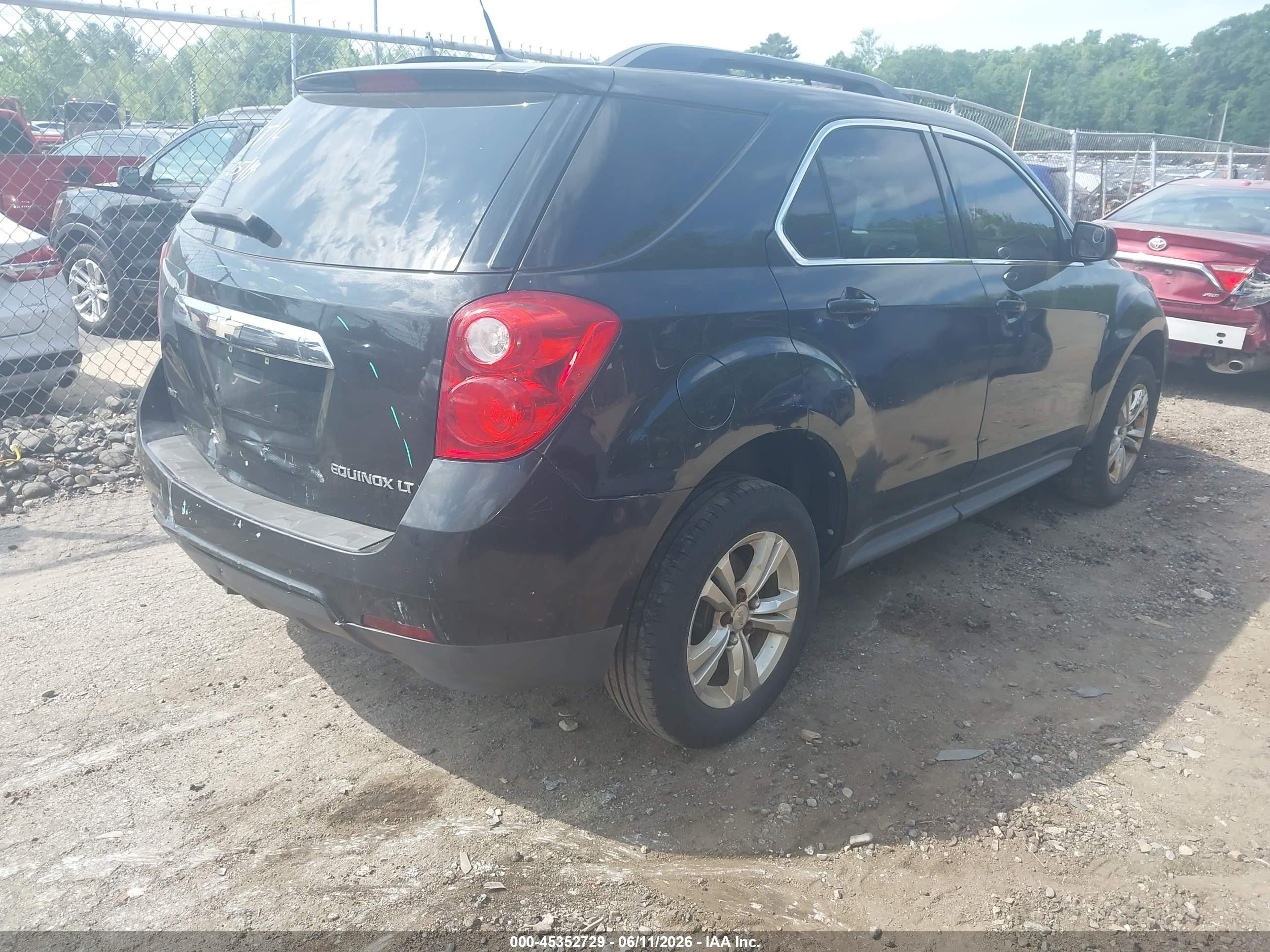 2011 Chevrolet Equinox 1lt Black vin: 2CNFLEEC6B6334458