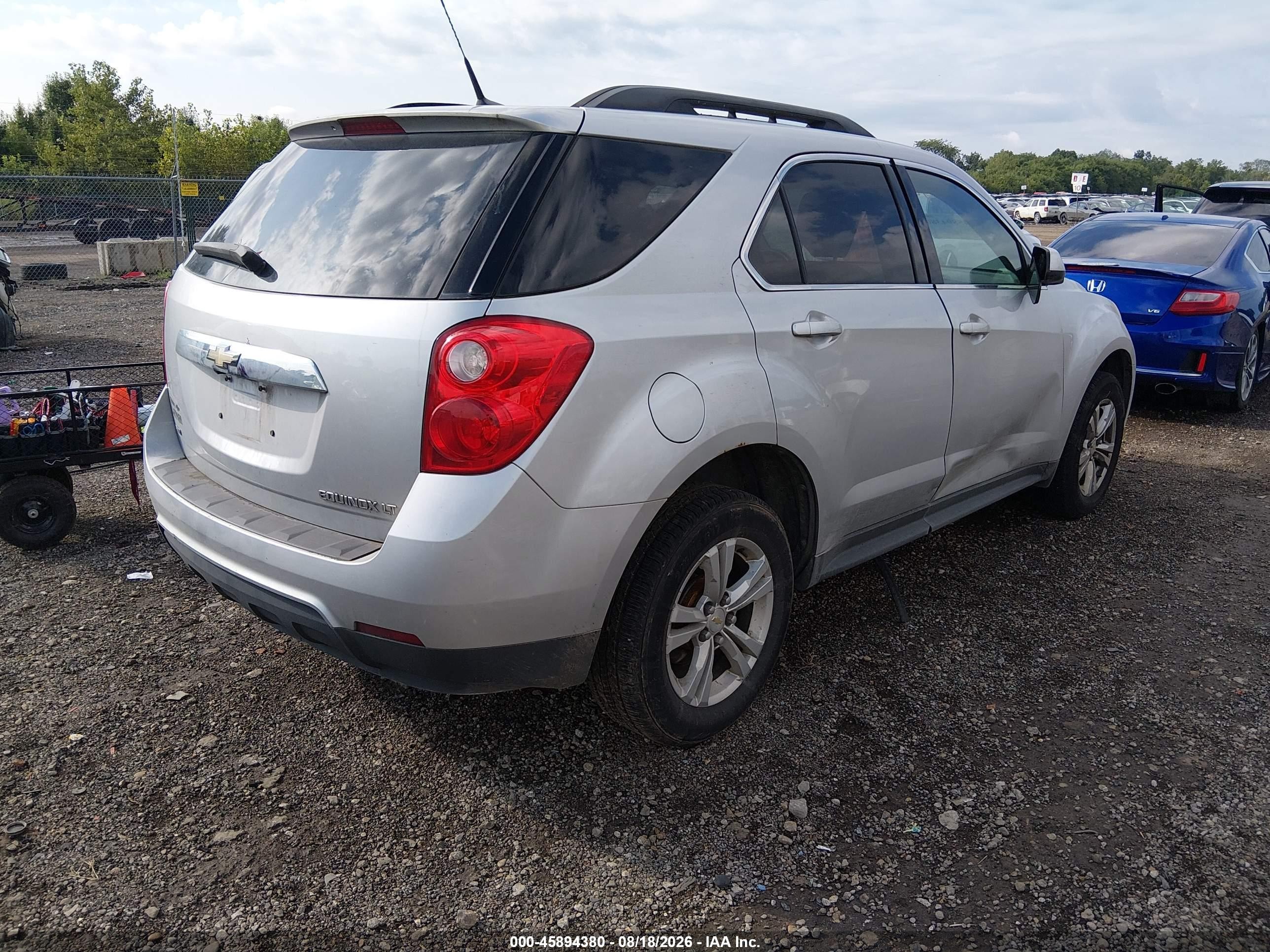 2011 Chevrolet Equinox 1lt Silver vin: 2CNFLEEC6B6454454