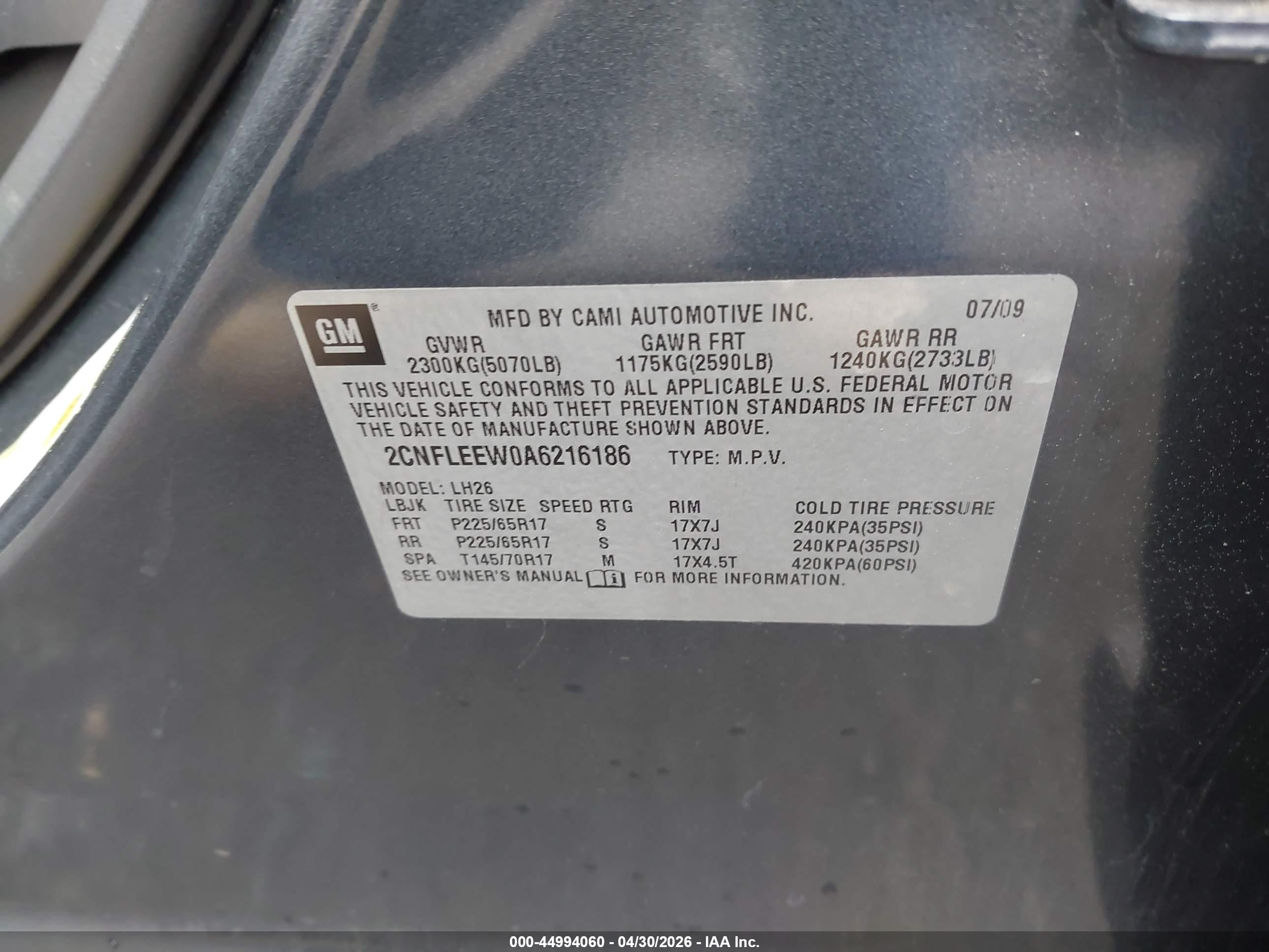 2010 Chevrolet Equinox Lt Gray vin: 2CNFLEEW0A6216186