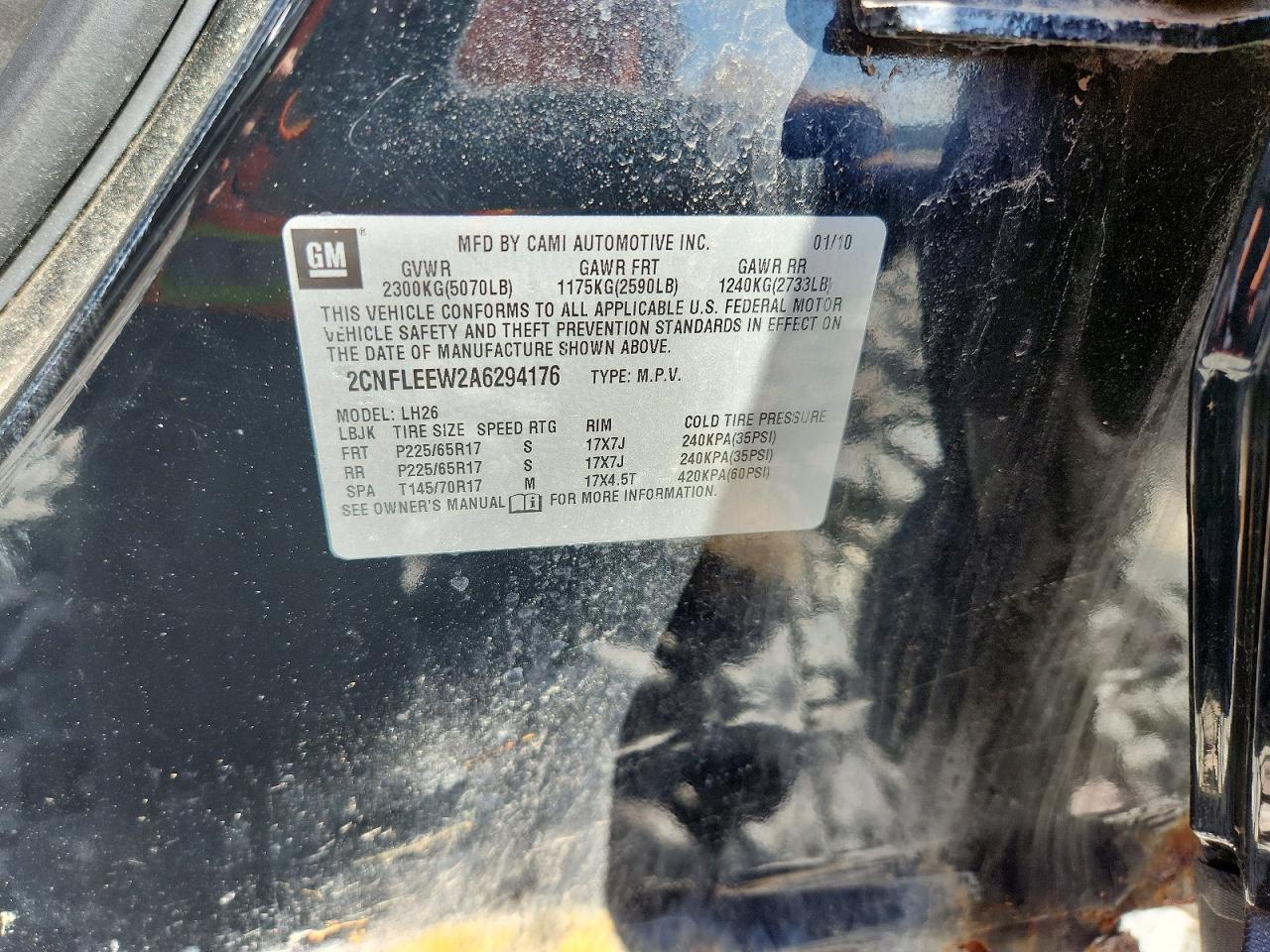 2010 Chevrolet Equinox Lt Черный vin: 2CNFLEEW2A6294176