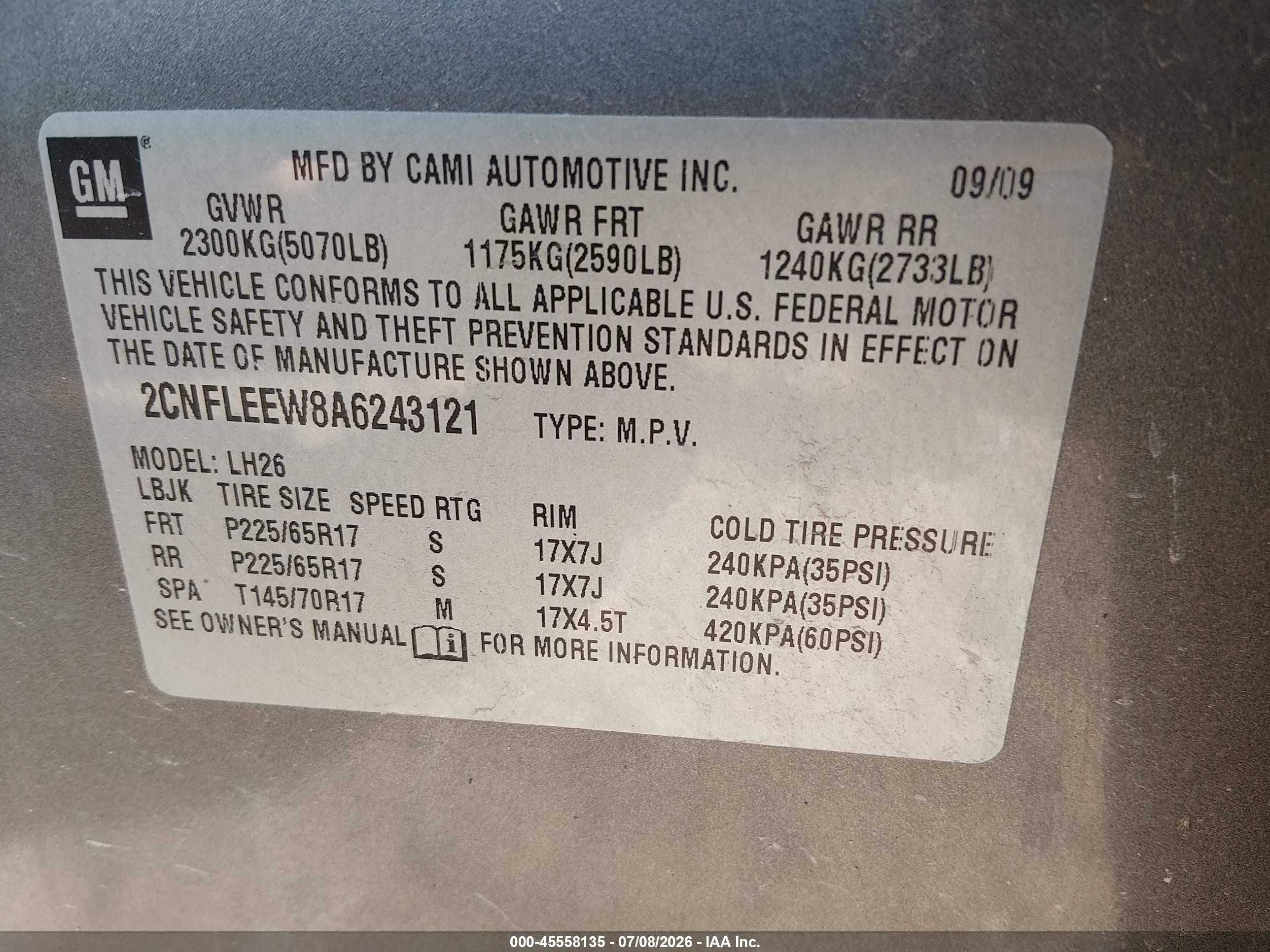2010 Chevrolet Equinox Lt Brown vin: 2CNFLEEW8A6243121