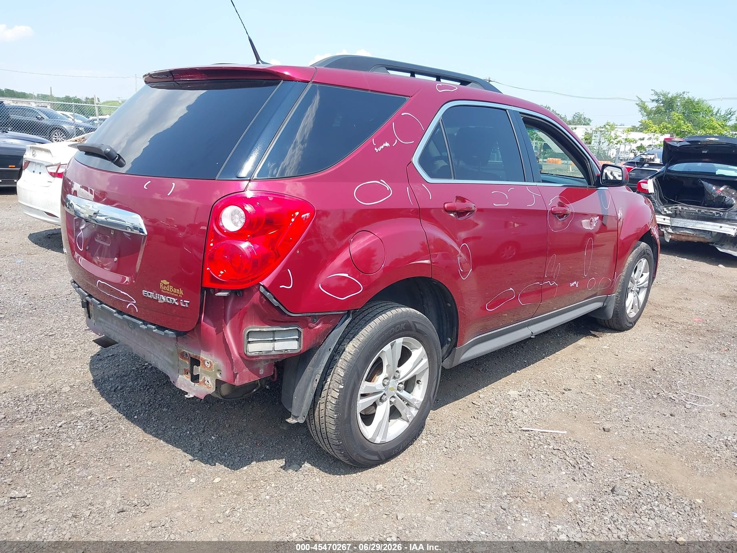 2010 Chevrolet Equinox Lt Красный vin: 2CNFLEEW9A6343244