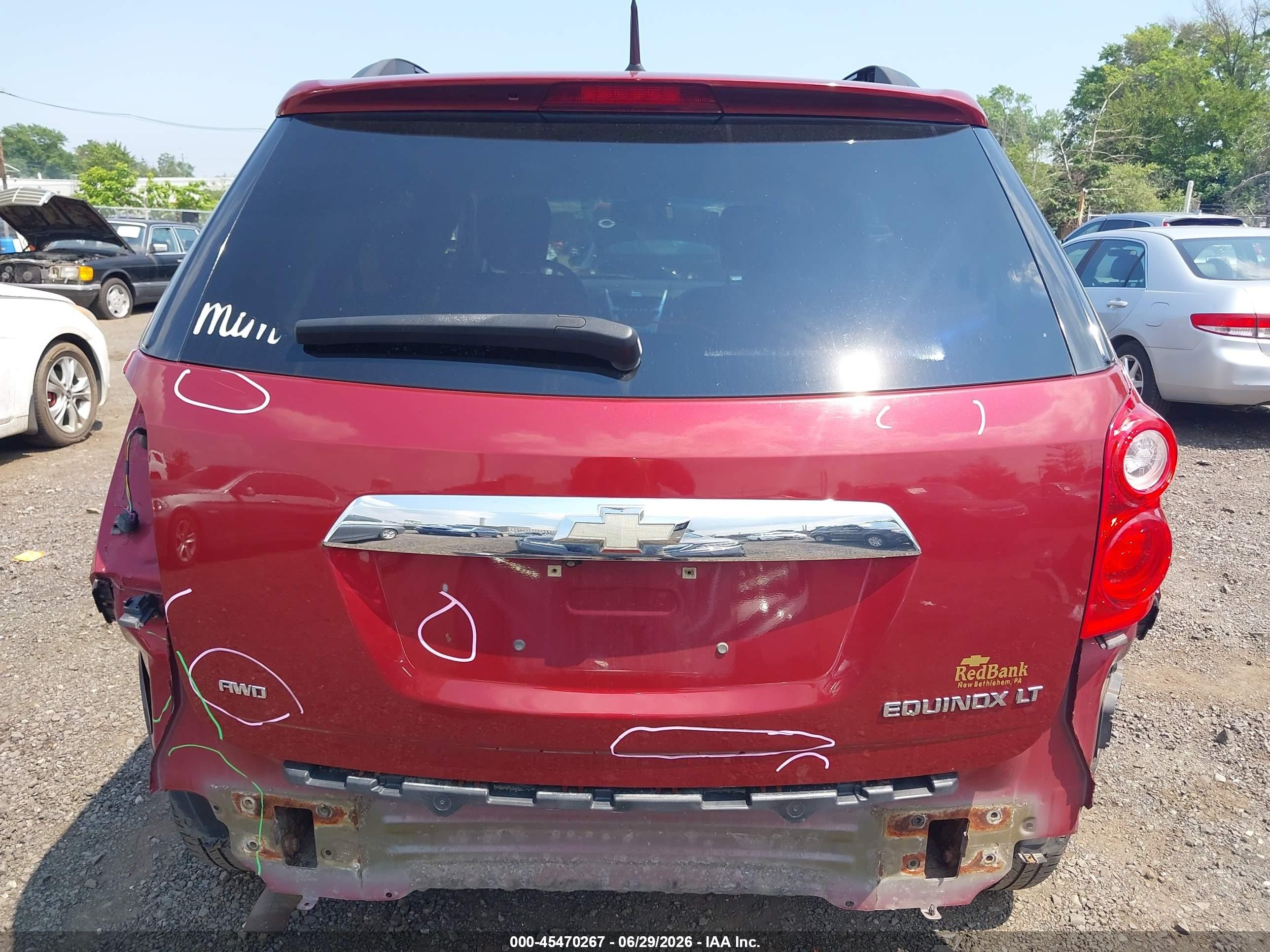 2010 Chevrolet Equinox Lt Красный vin: 2CNFLEEW9A6343244