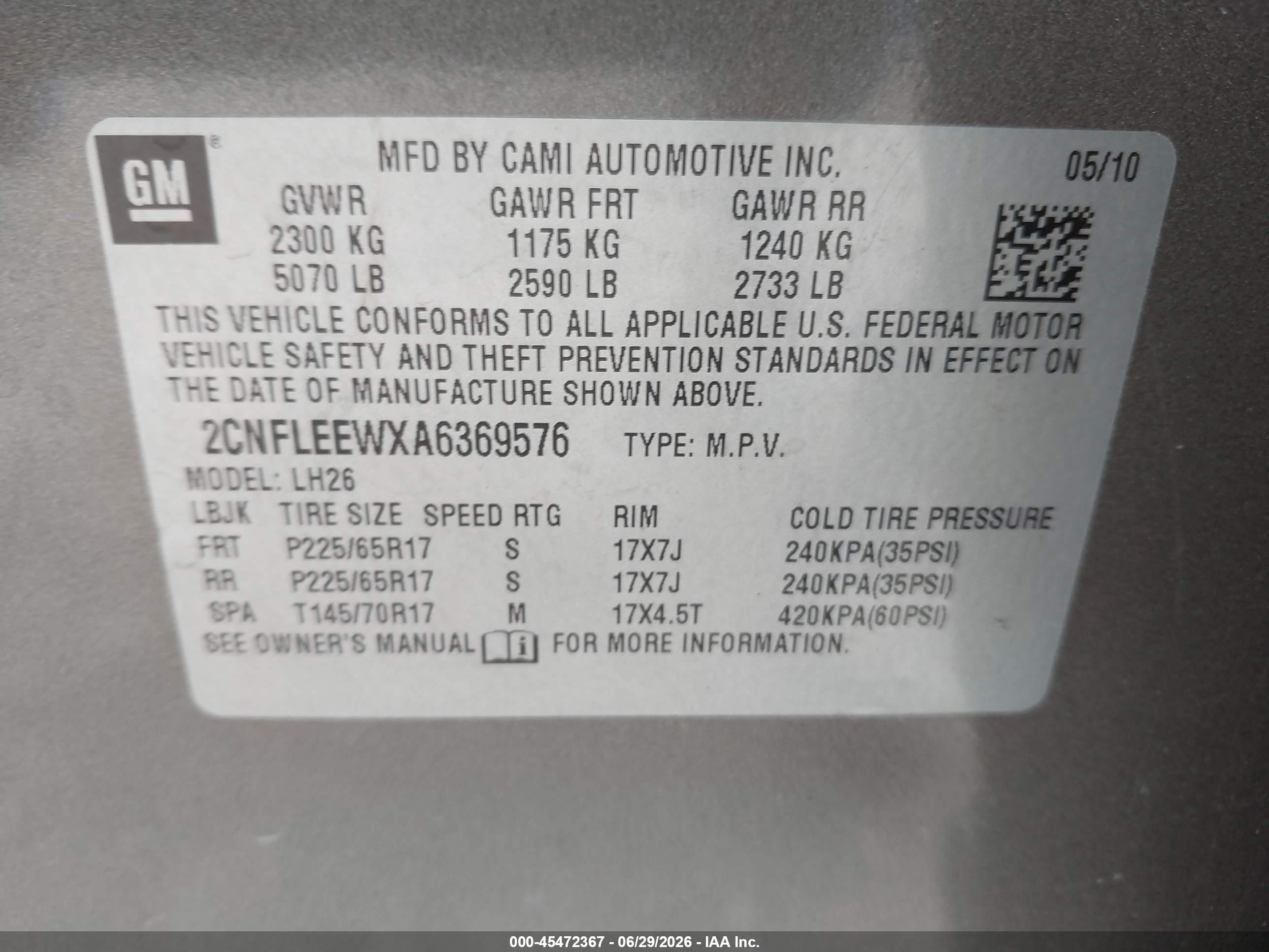 2010 Chevrolet Equinox Lt Серый vin: 2CNFLEEWXA6369576