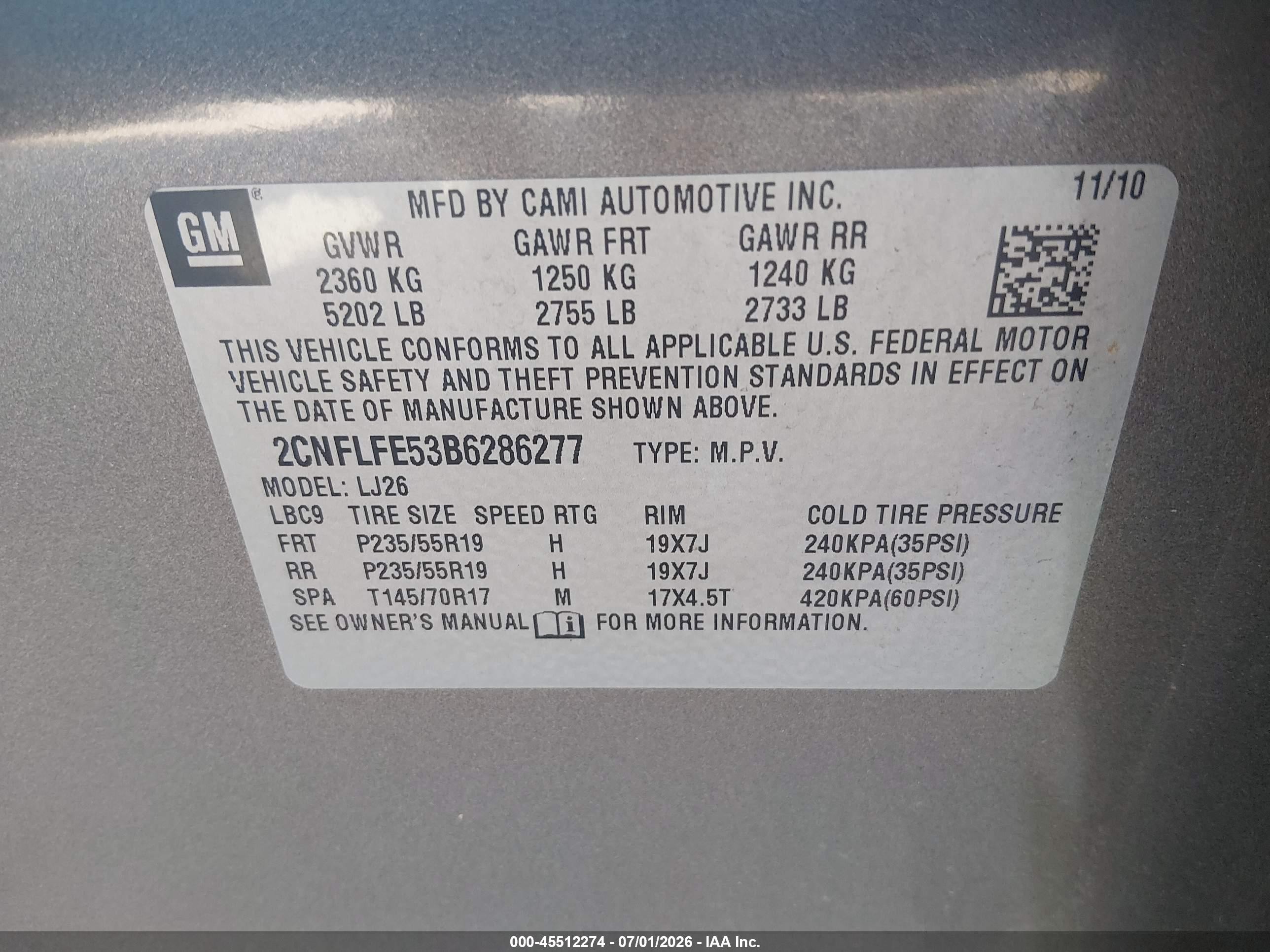 2011 Chevrolet Equinox Ltz Green vin: 2CNFLFE53B6286277