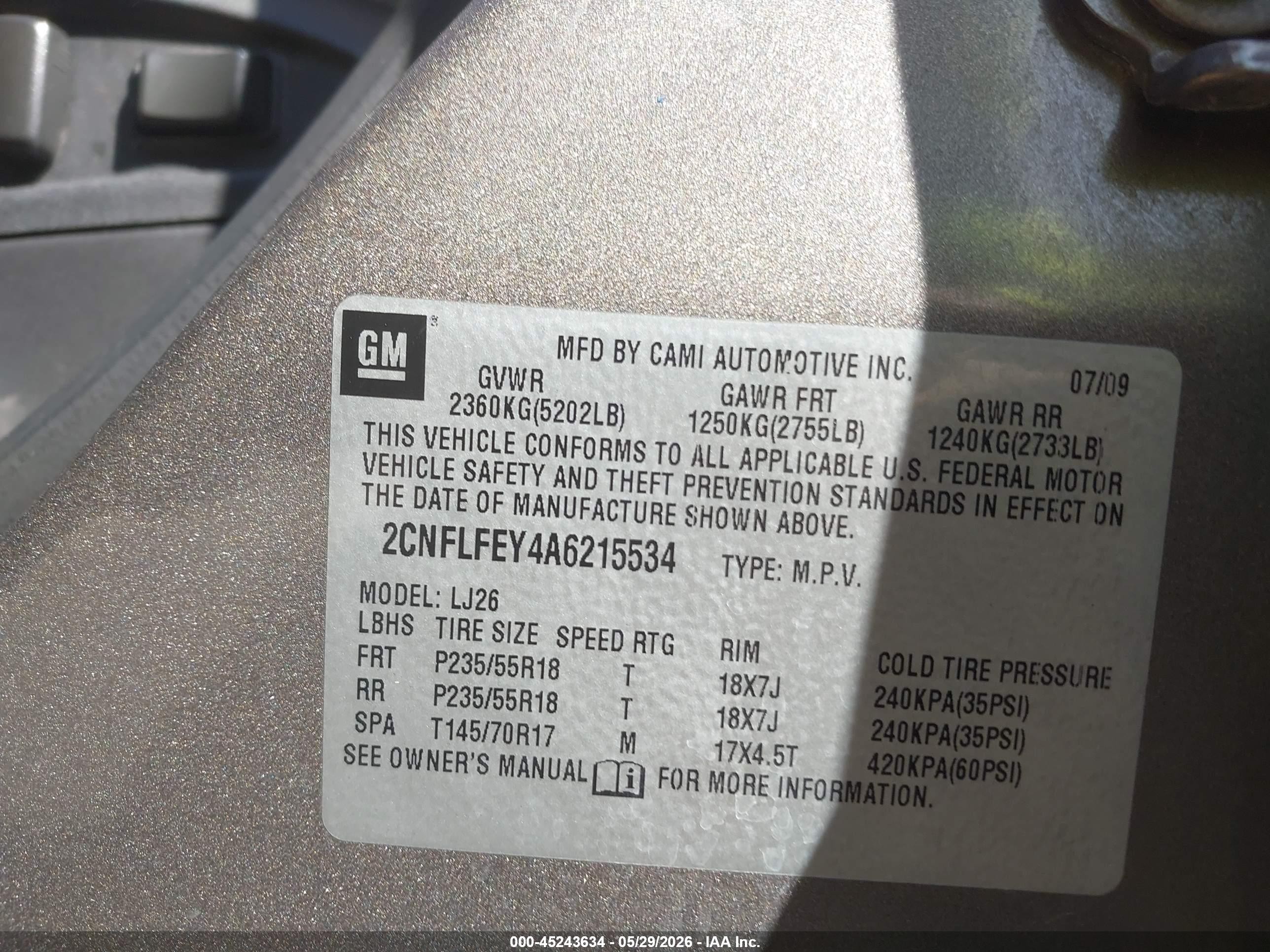 2010 Chevrolet Equinox Ltz Серебряный vin: 2CNFLFEY4A6215534