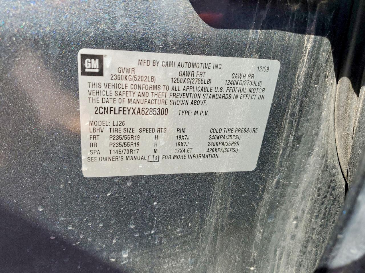2010 Chevrolet Equinox Ltz Gray vin: 2CNFLFEYXA6285300