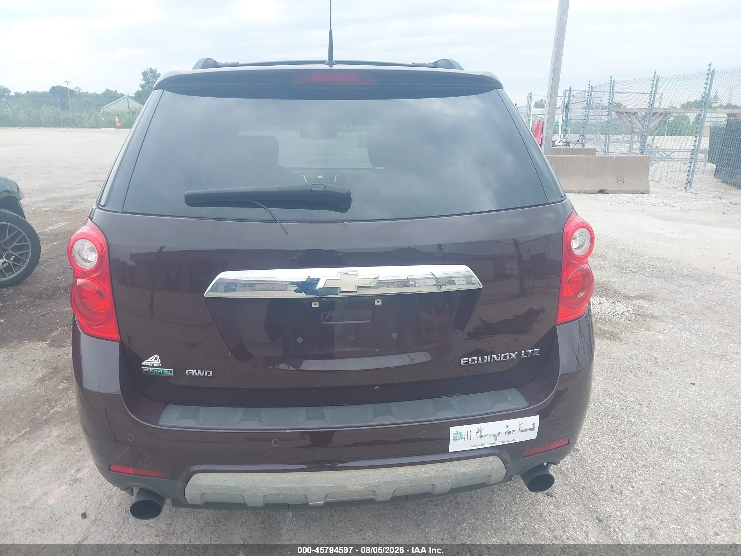 2011 Chevrolet Equinox Ltz Brown vin: 2CNFLGE52B6464556