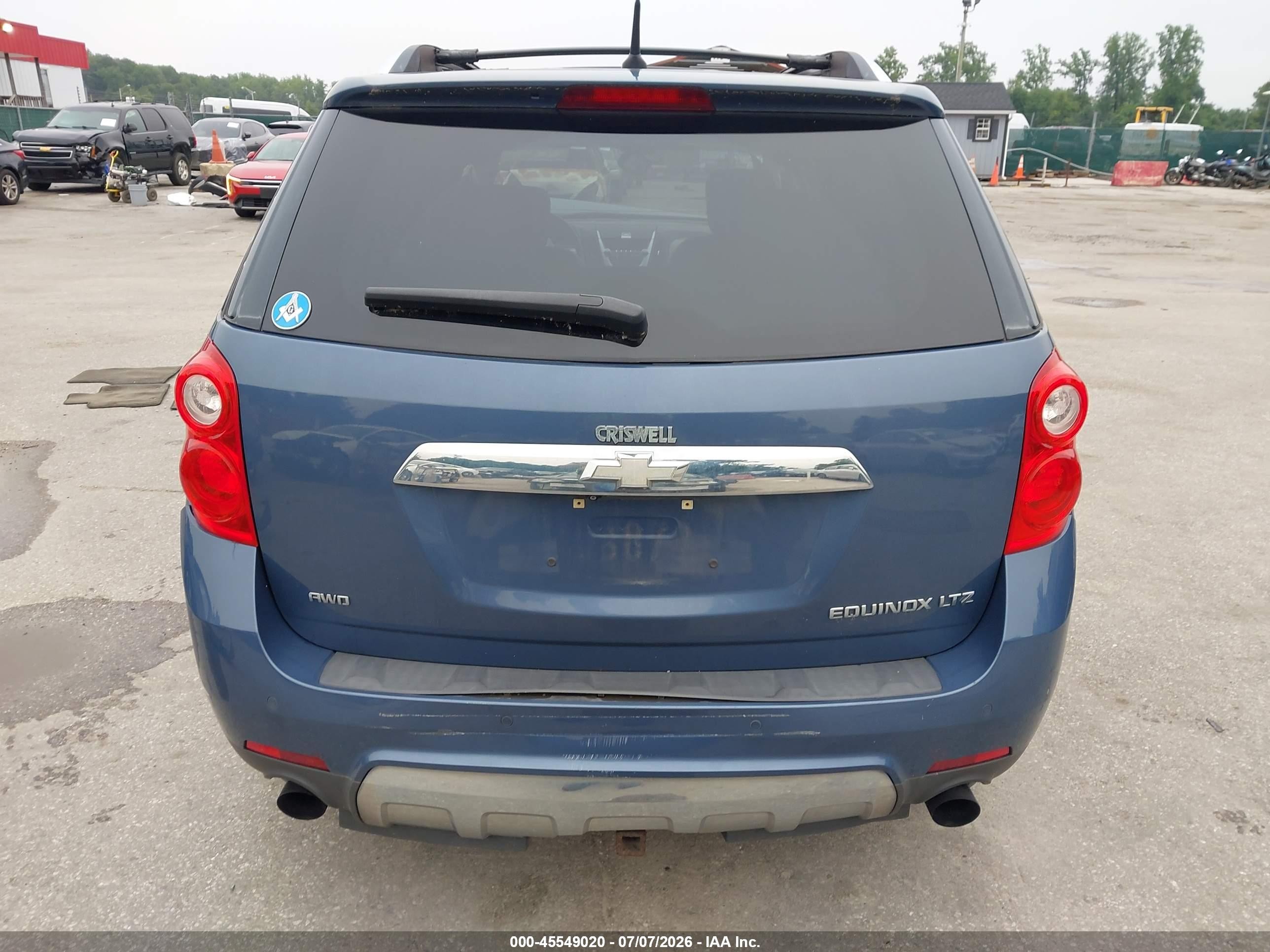 2011 Chevrolet Equinox Ltz Blue vin: 2CNFLGE54B6260986