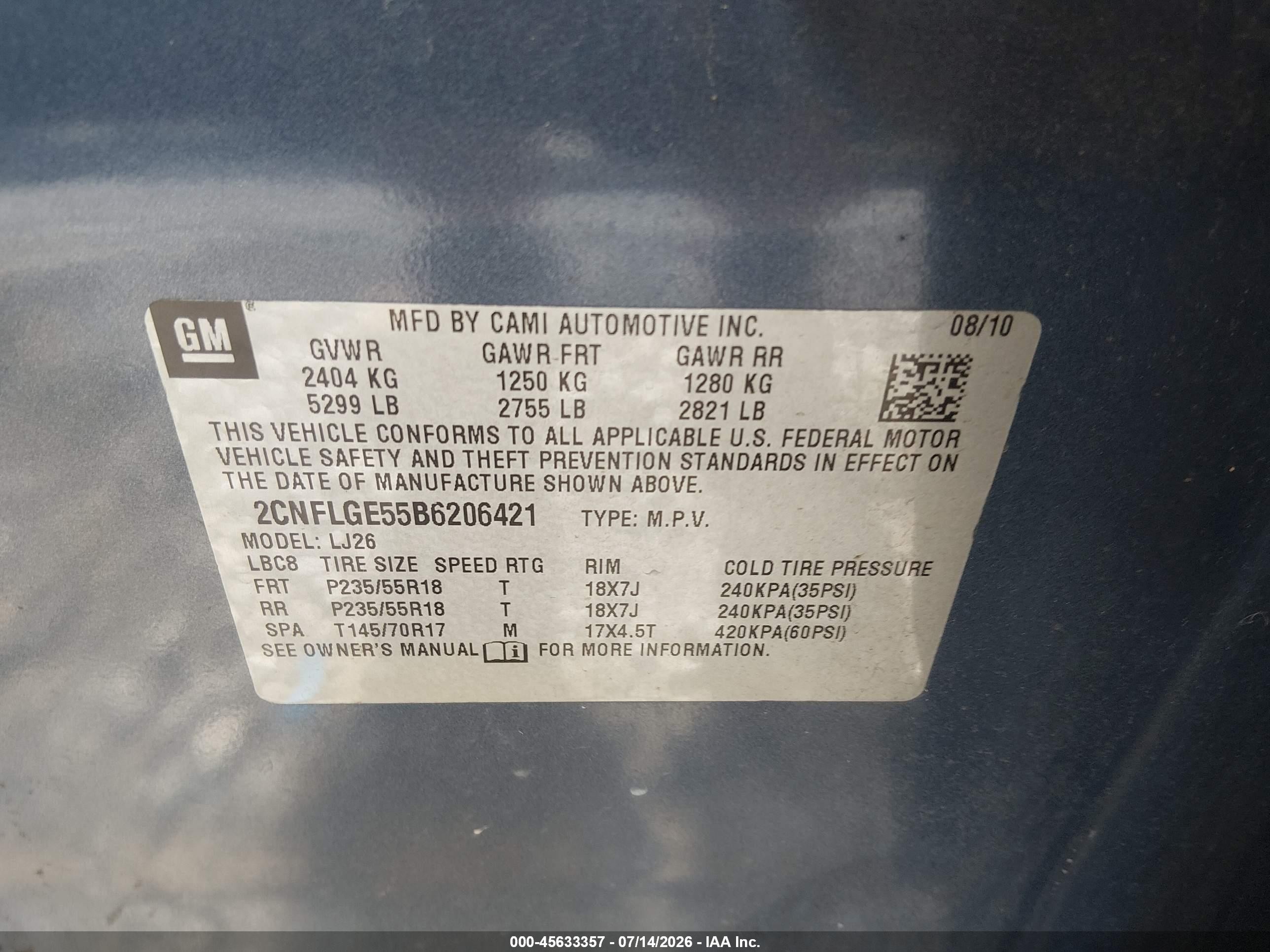 2011 Chevrolet Equinox Ltz Синий vin: 2CNFLGE55B6206421