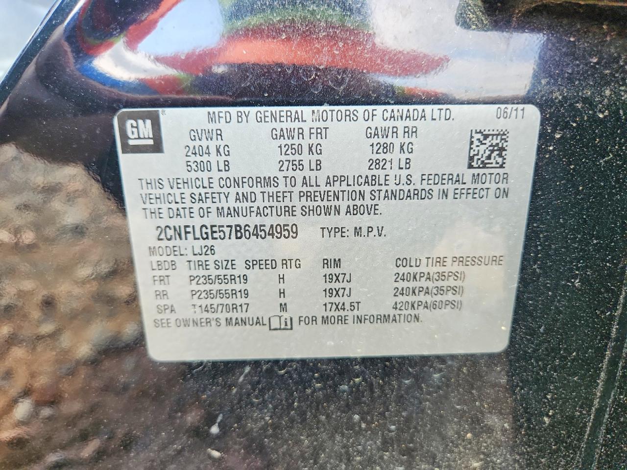 2011 Chevrolet Equinox Ltz Black vin: 2CNFLGE57B6454959