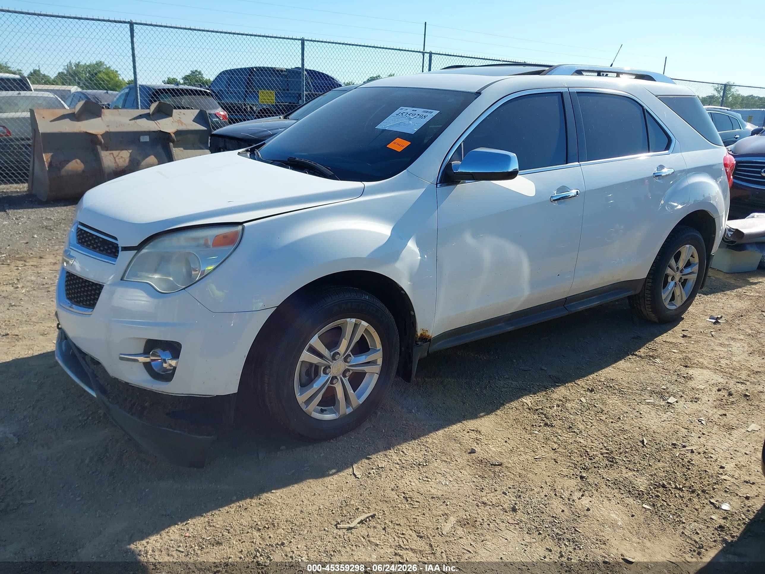 2011 Chevrolet Equinox Ltz White vin: 2CNFLGEC8B6228167