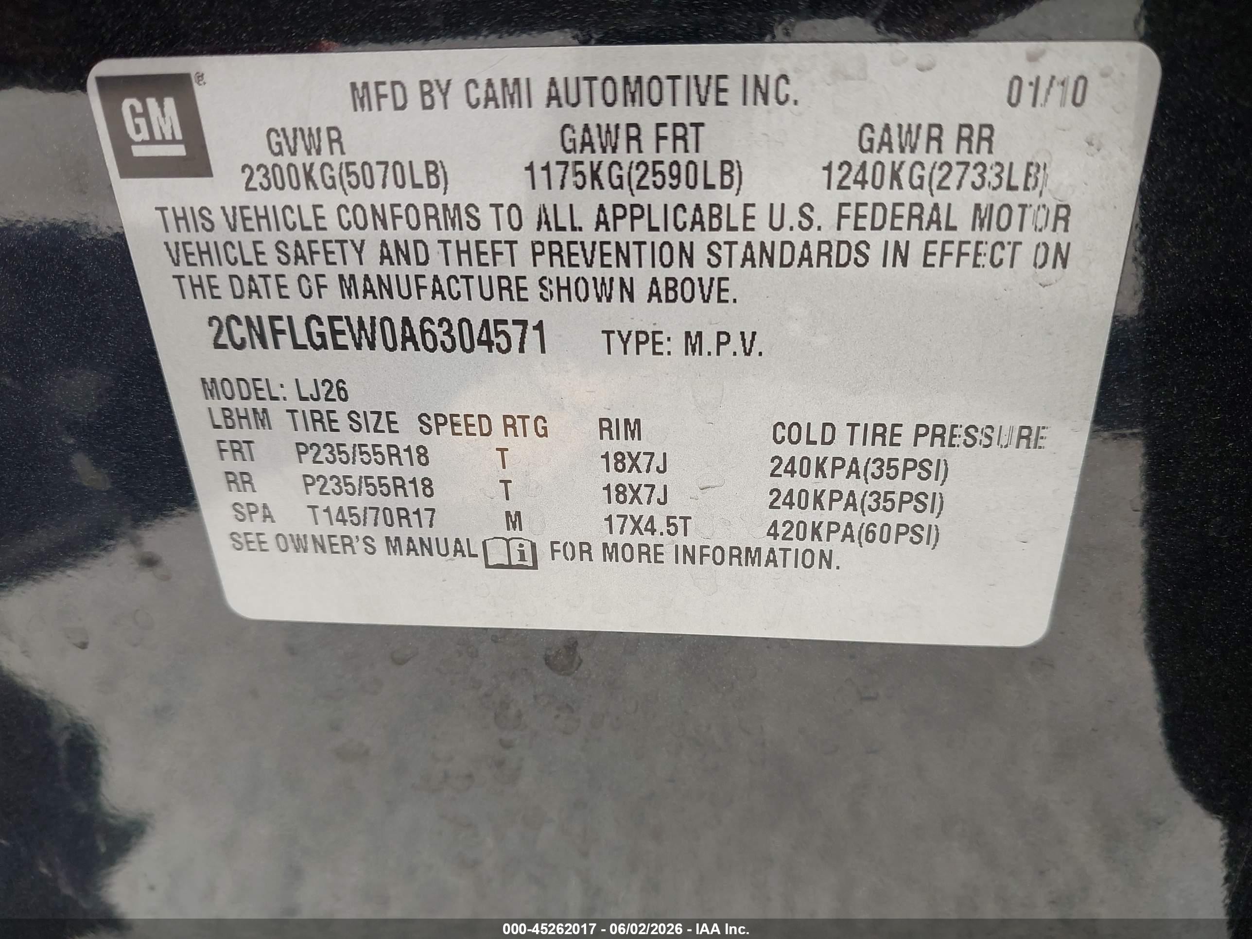 2010 Chevrolet Equinox Ltz Black vin: 2CNFLGEW0A6304571