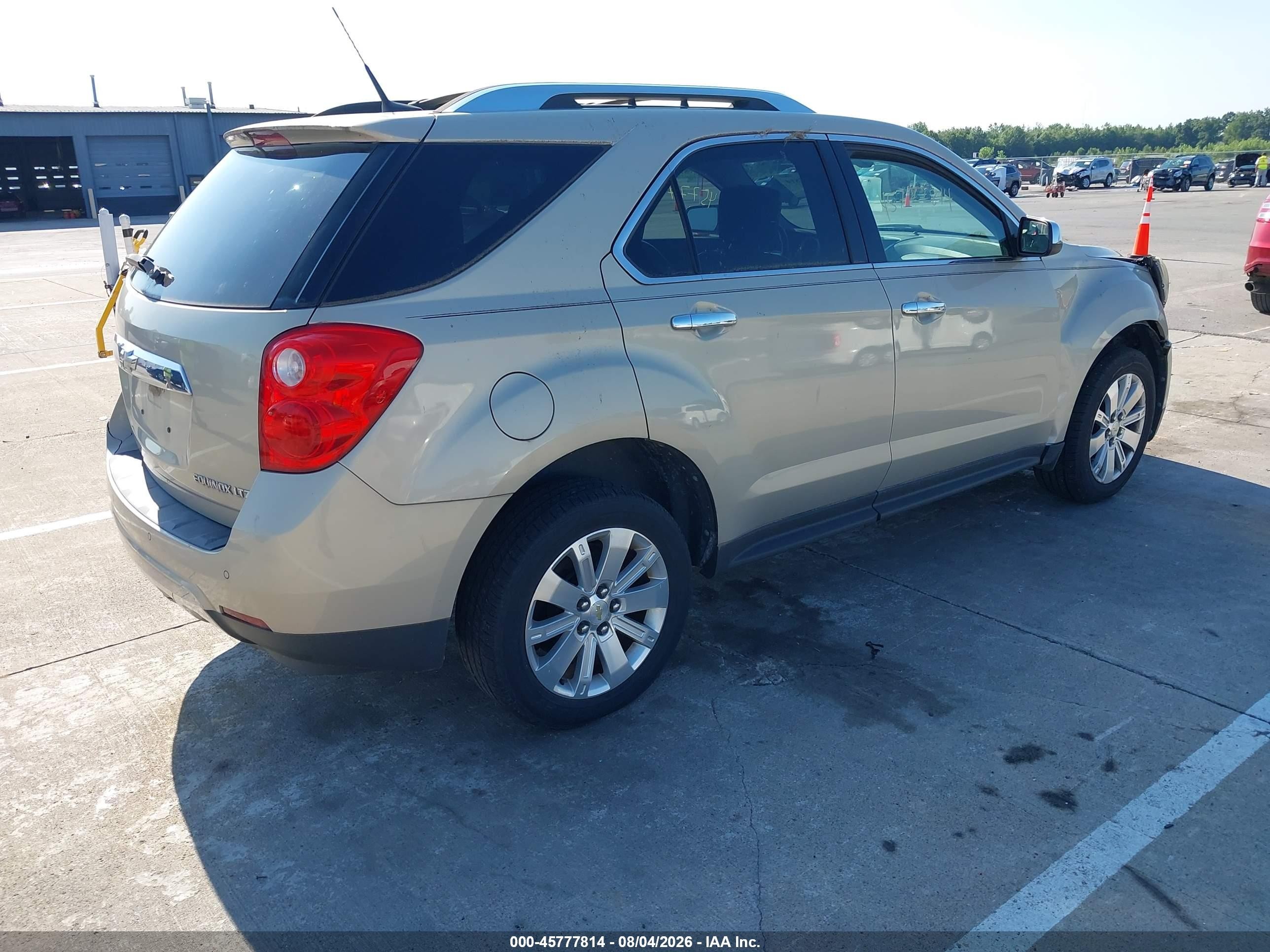 2010 Chevrolet Equinox Ltz Beige vin: 2CNFLGEW7A6289115