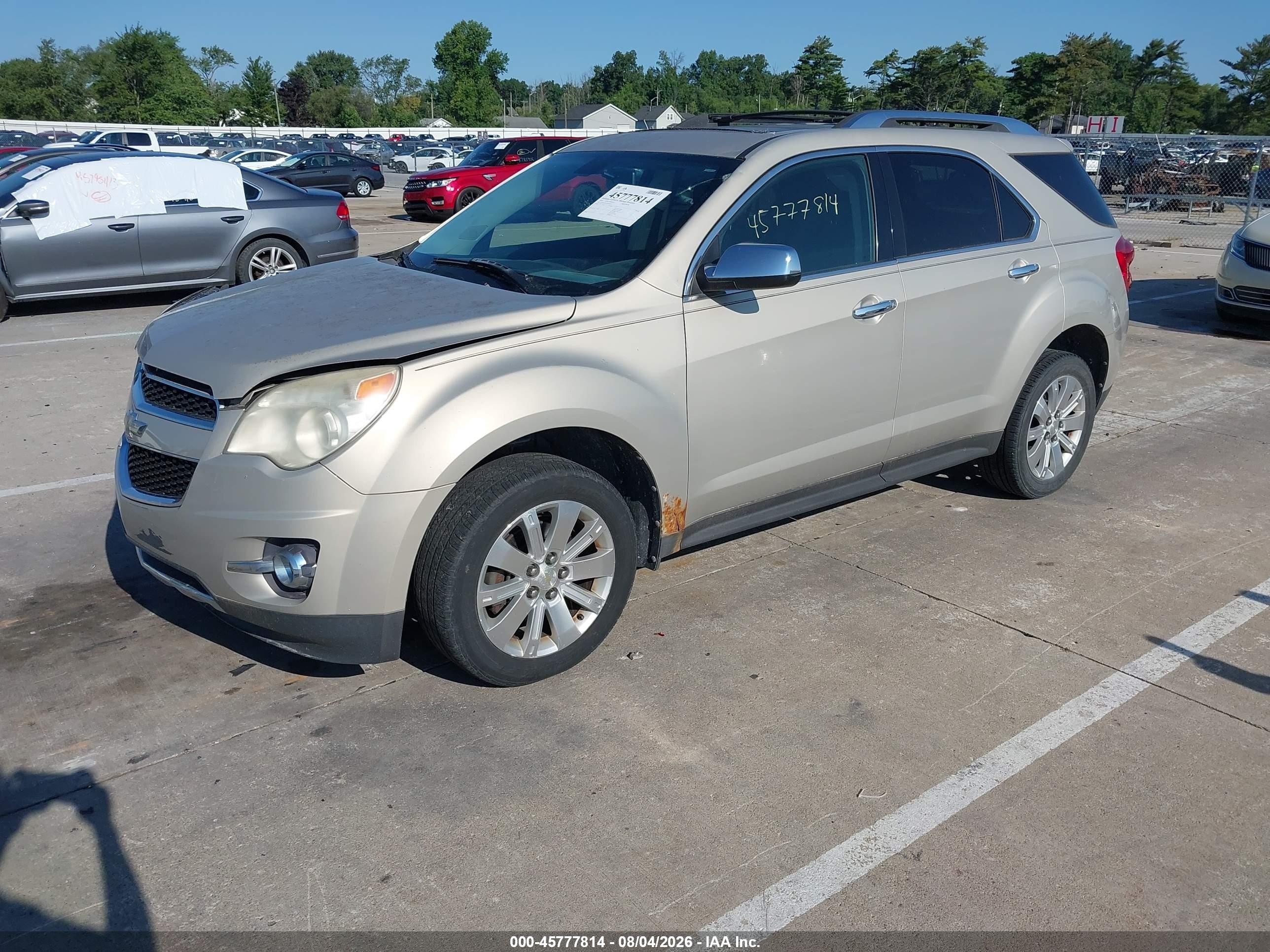 2010 Chevrolet Equinox Ltz Beige vin: 2CNFLGEW7A6289115