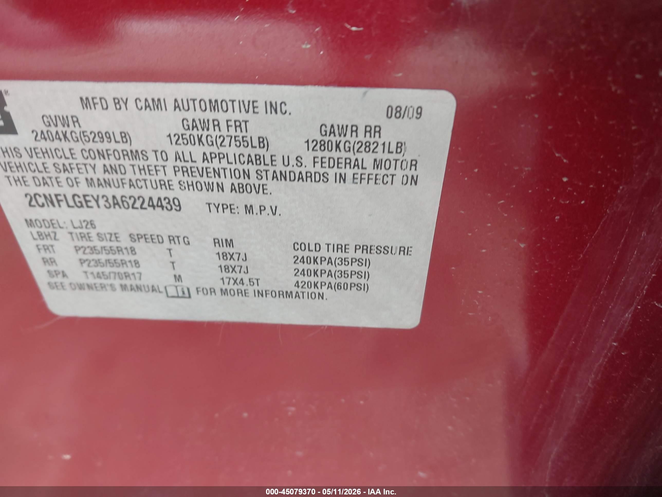2010 Chevrolet Equinox Ltz Красный vin: 2CNFLGEY3A6224439