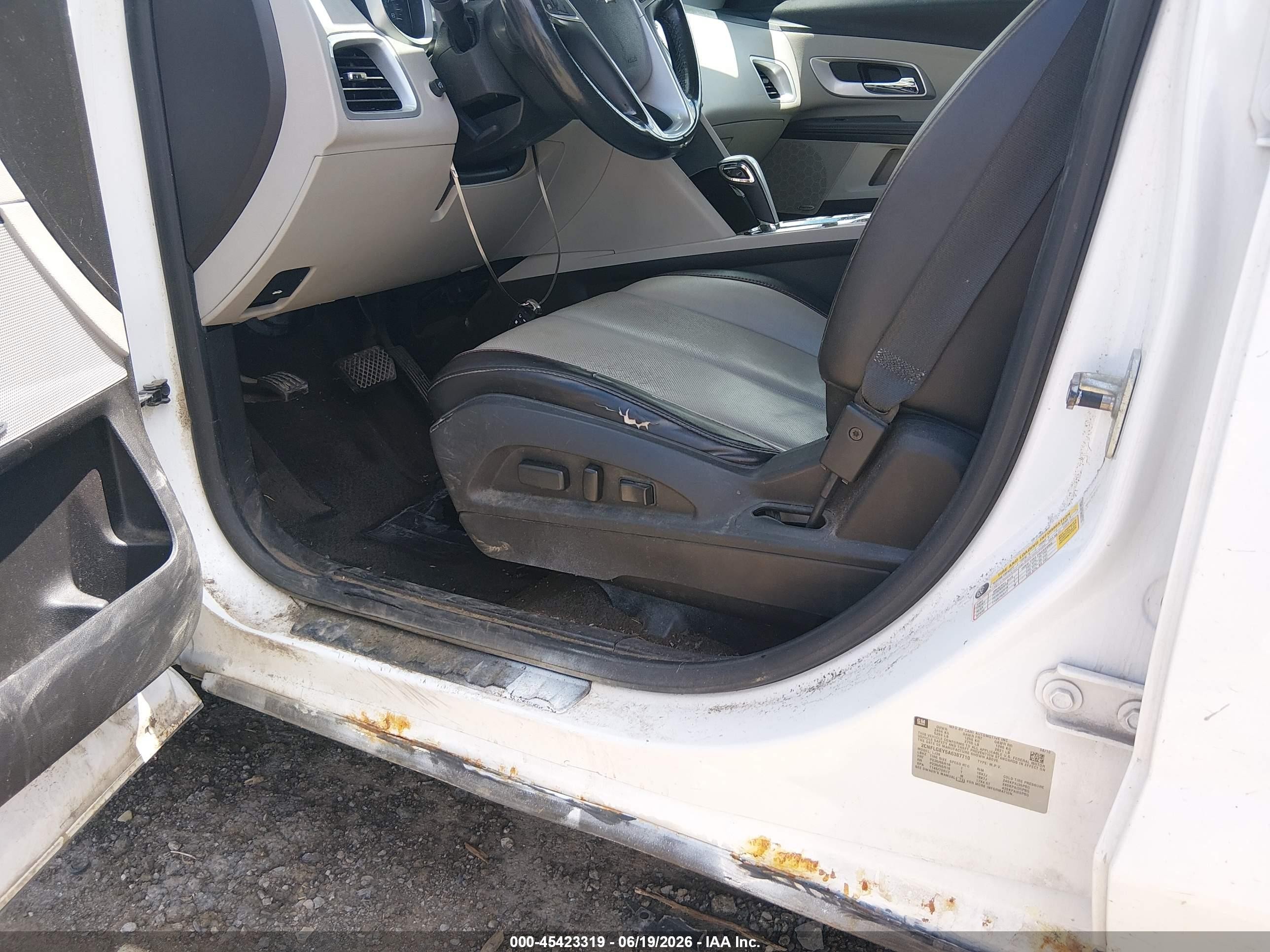 2010 Chevrolet Equinox Ltz White vin: 2CNFLGEY5A6387710